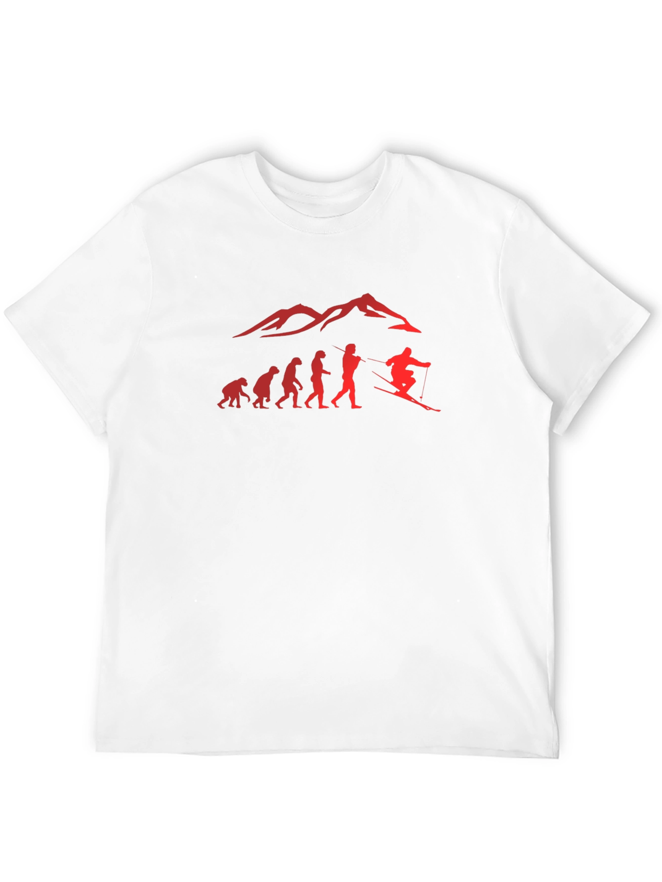 Evolution of Skiing Graphic T-Shirt - Black