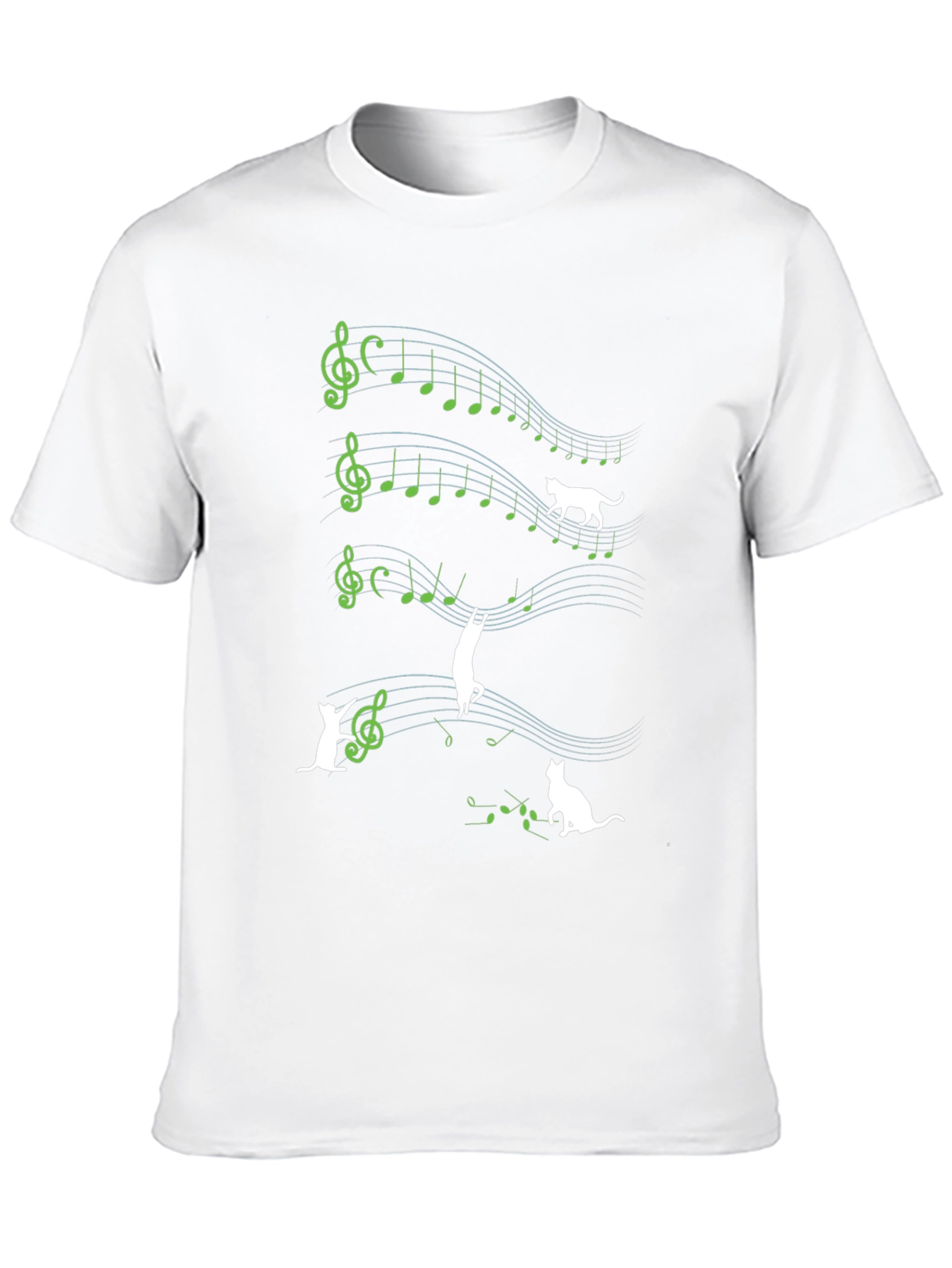 Musical Cat T-Shirt - Quirky Music Lover Tee