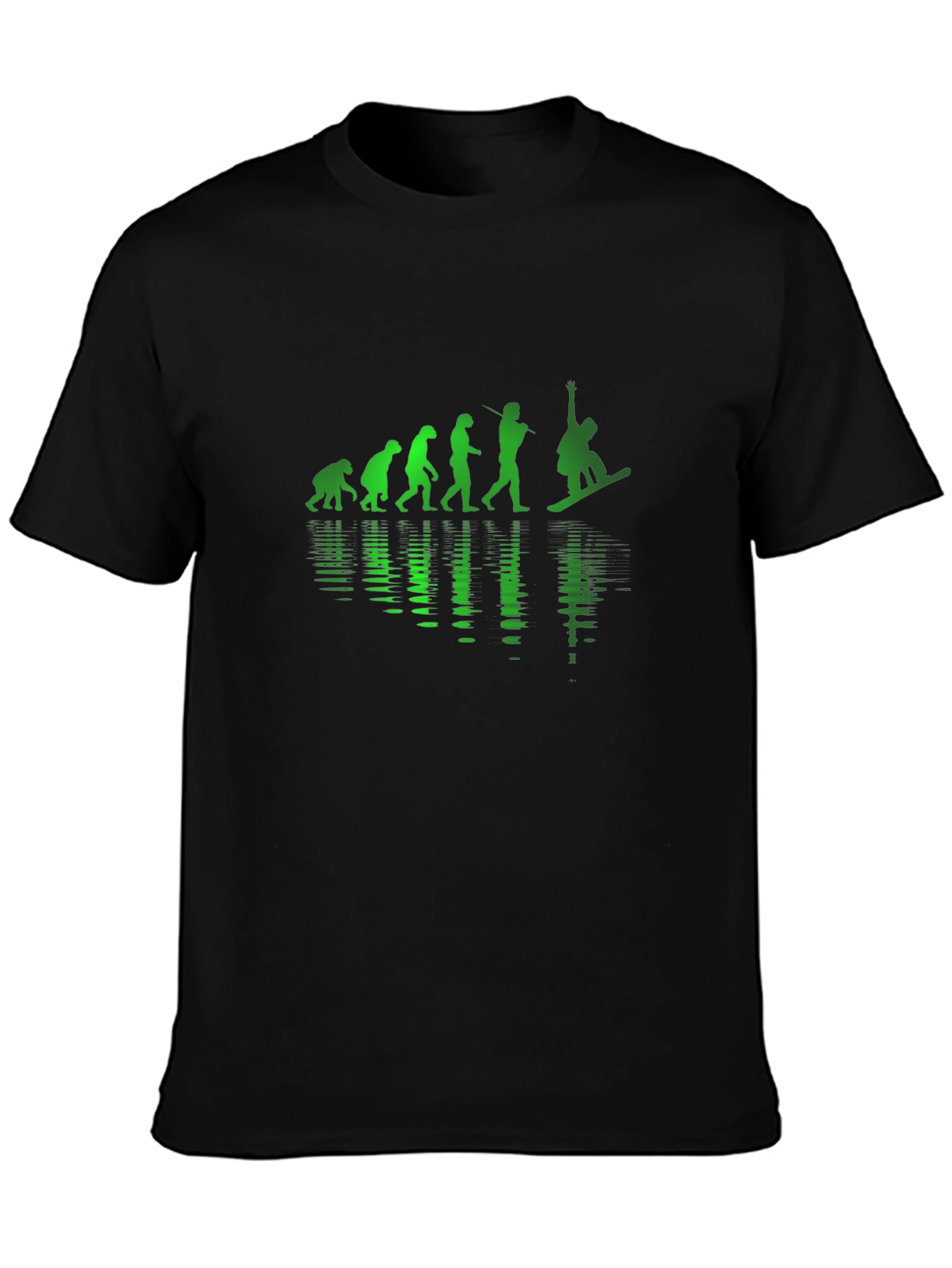 Snowboarder Evolution Black T-Shirt
