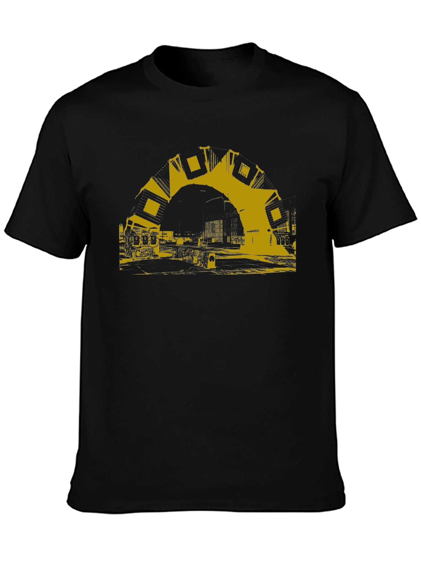 Urban Arch Graphic Tee - Modern Black T-Shirt
