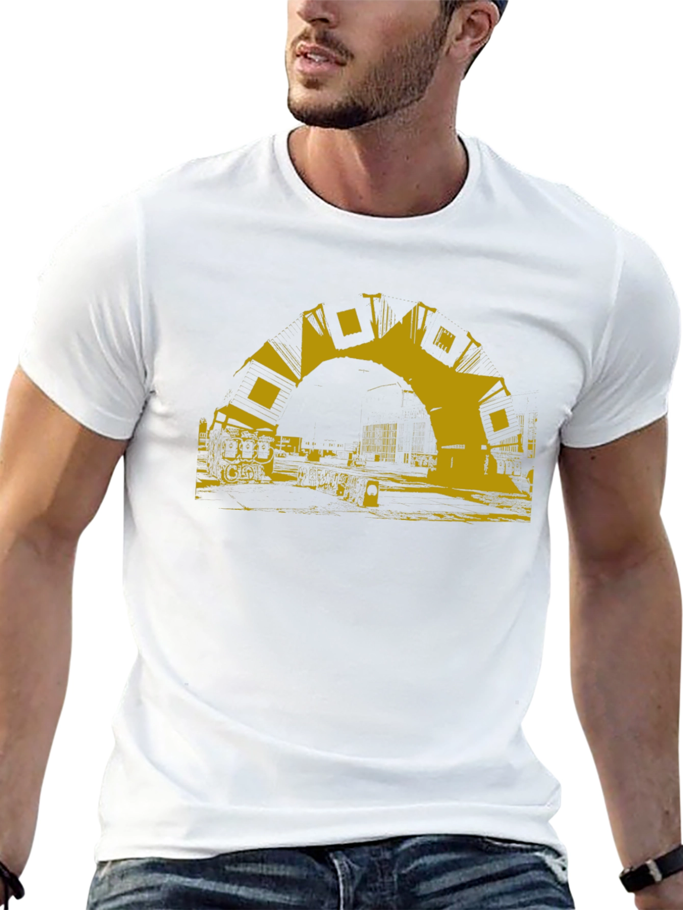 Urban Arch Graphic Tee - Modern Black T-Shirt