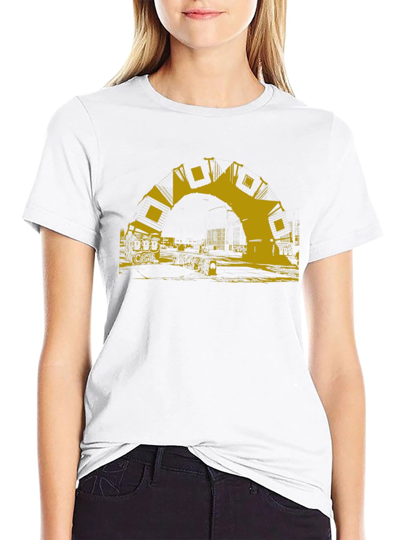 Urban Arch Graphic Tee - Modern Black T-Shirt