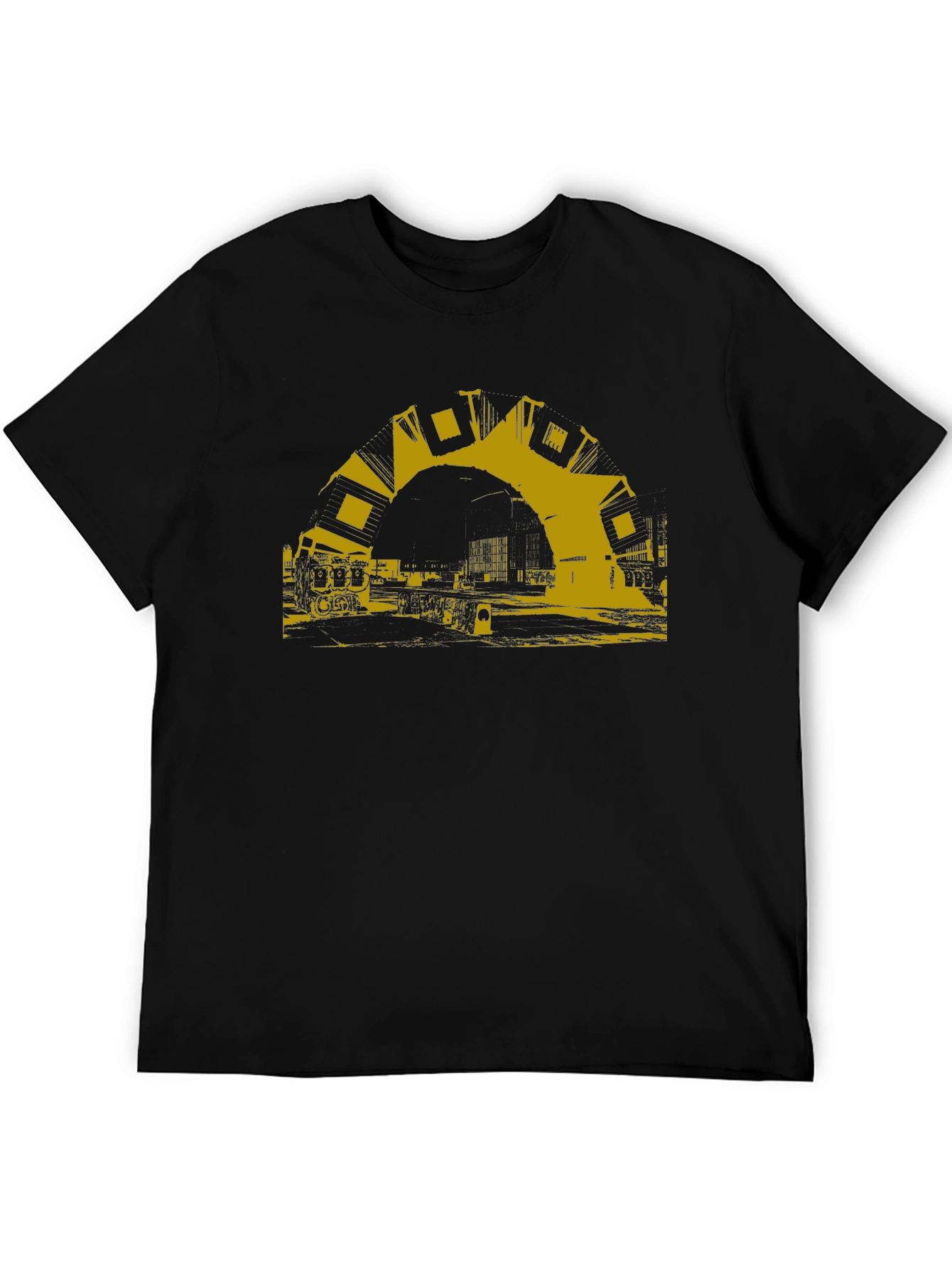 Urban Arch Graphic Tee - Modern Black T-Shirt