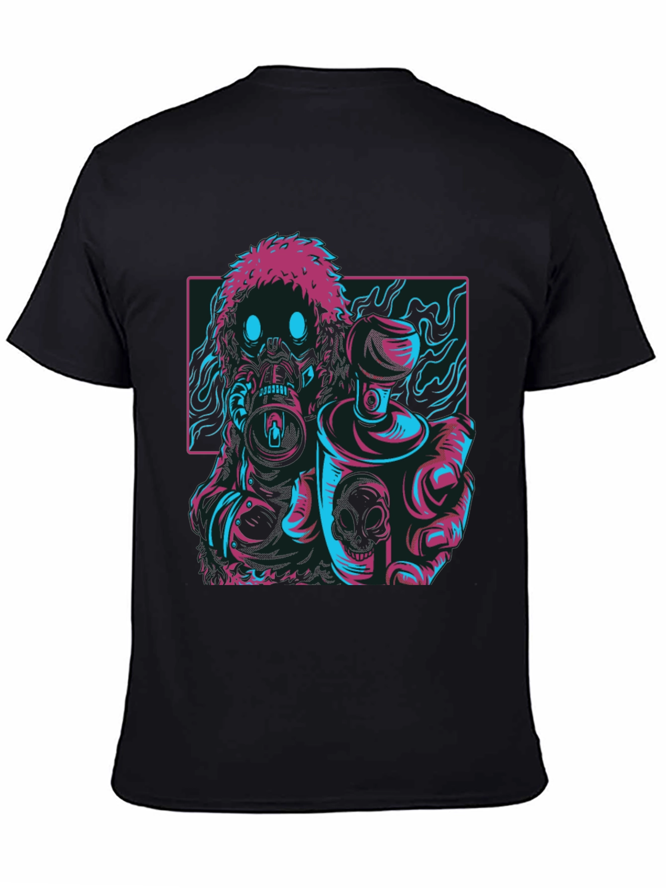 Cyberpunk Graffiti Artist T-Shirt - Black
