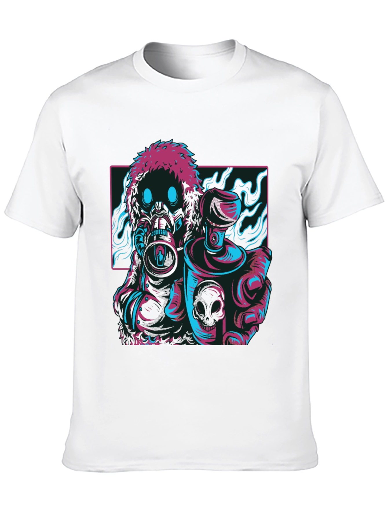 Cyberpunk Graffiti Artist T-Shirt - Black