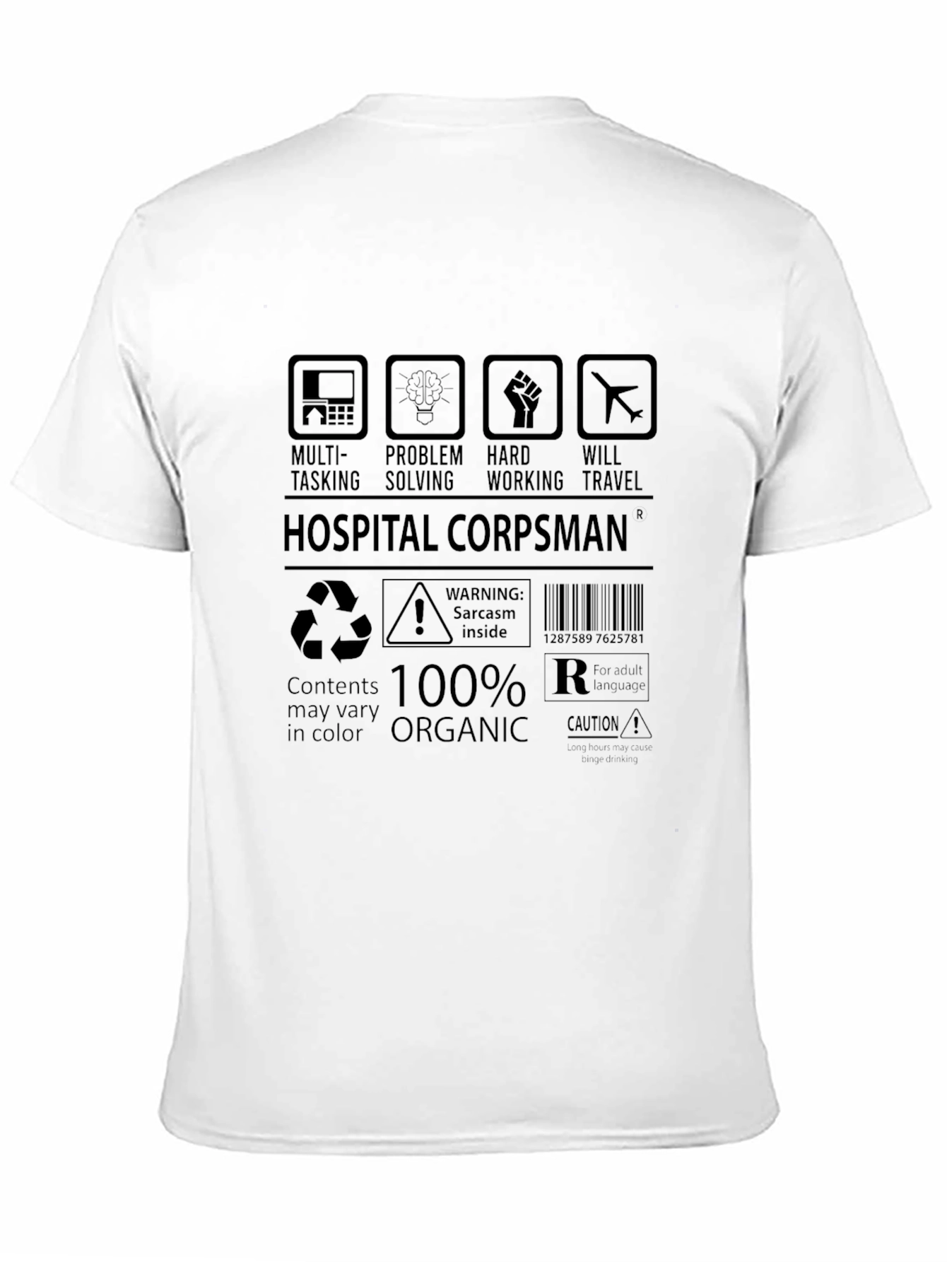 Hospital Corpsman T-Shirt: Multi-Tasking Organic