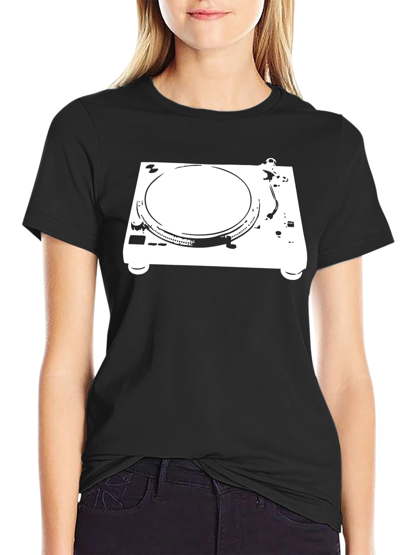 Turntable Graphic Tee - DJ Music Lover Shirt