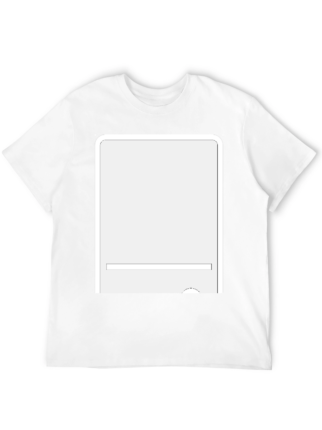Classic Black T-Shirt with Customizable Panel