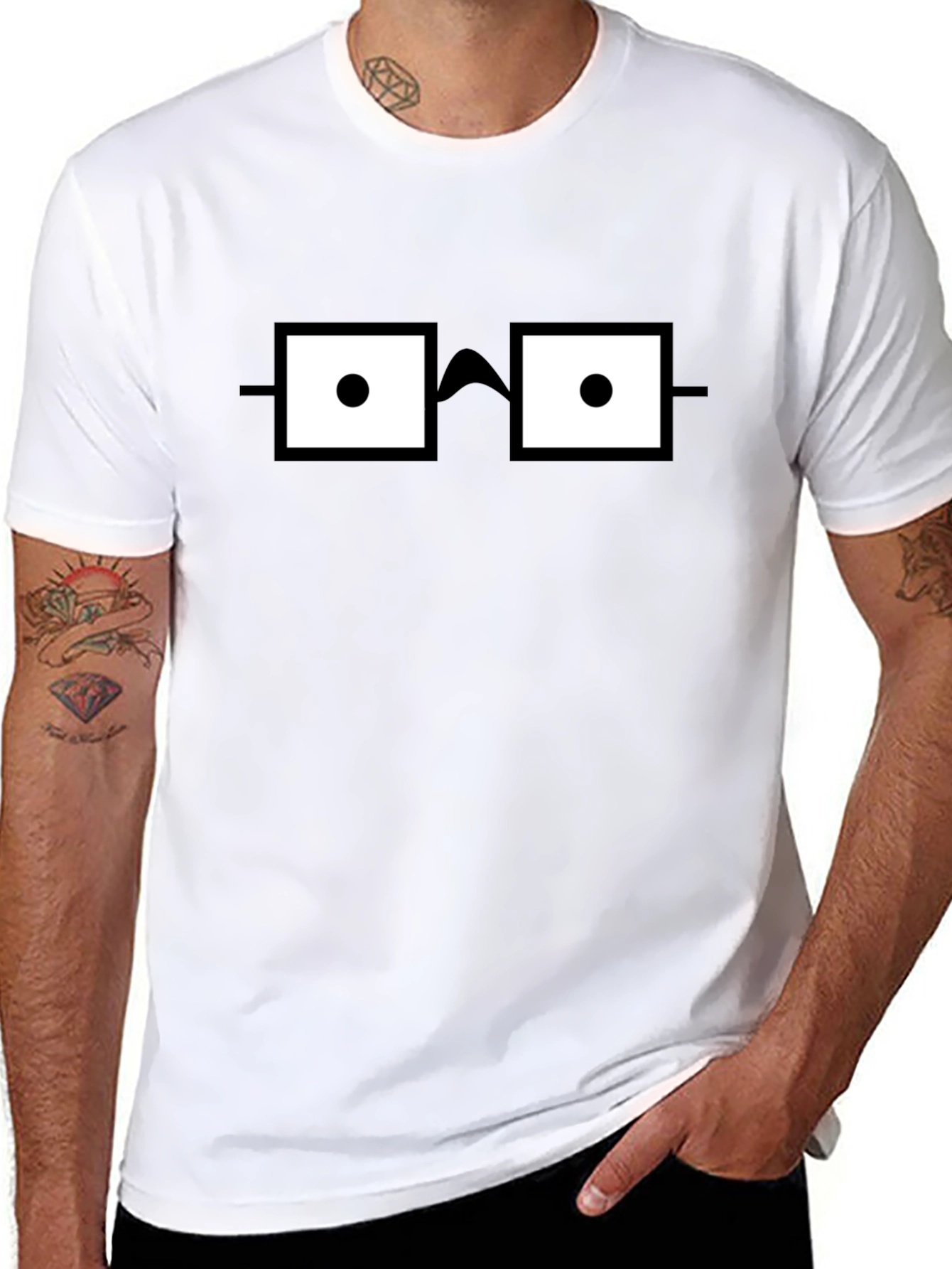 Nerdy Glasses Graphic T-Shirt - Geek Chic