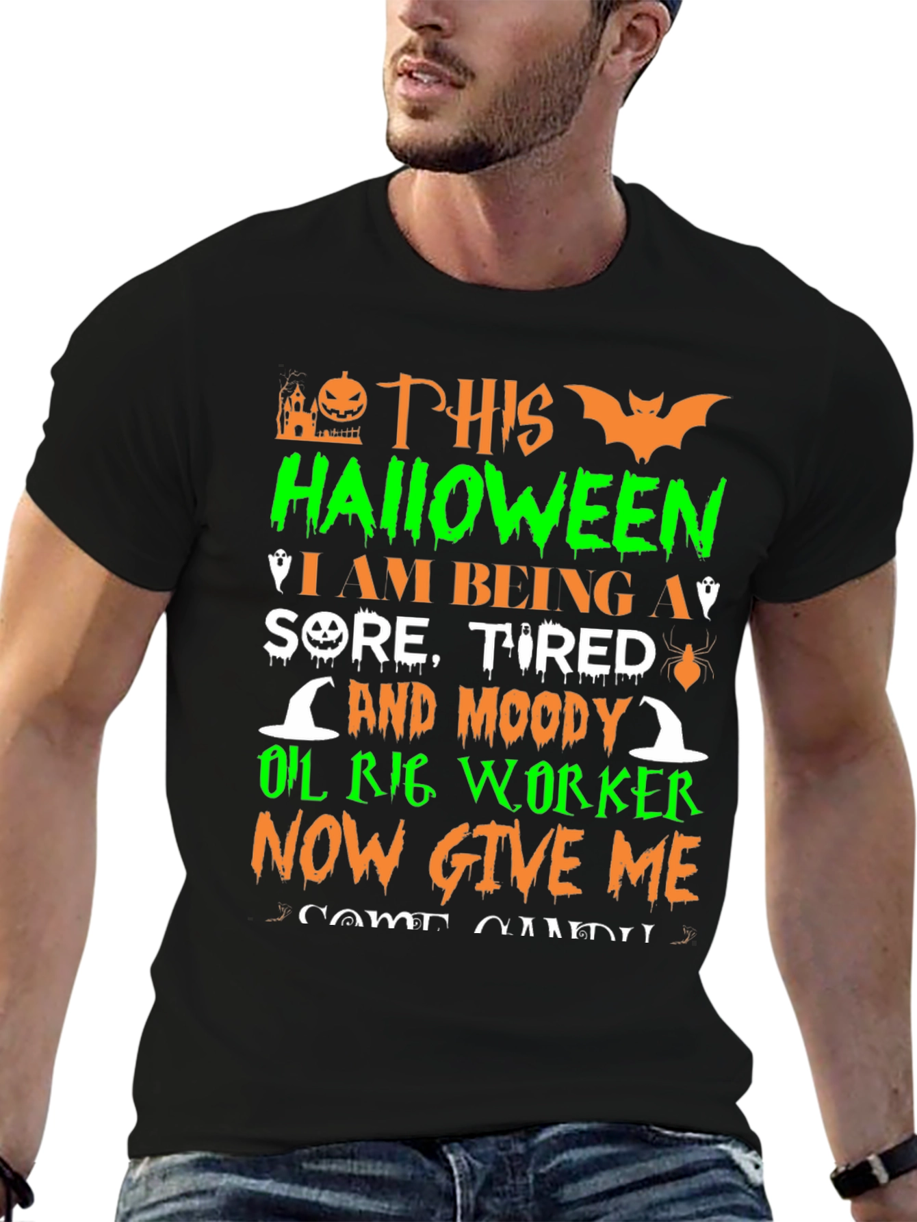 Halloween Oil Rig Worker T-Shirt