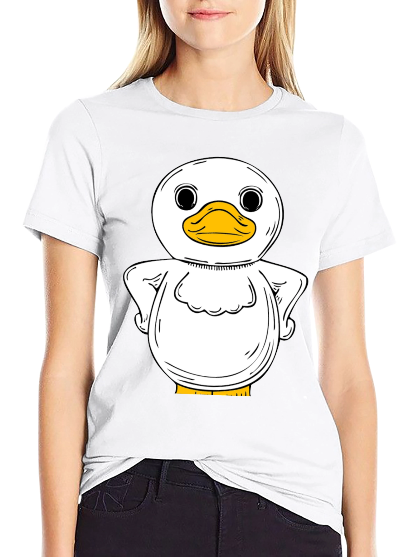 Duck Graphic T-Shirt - Quirky Black Tee