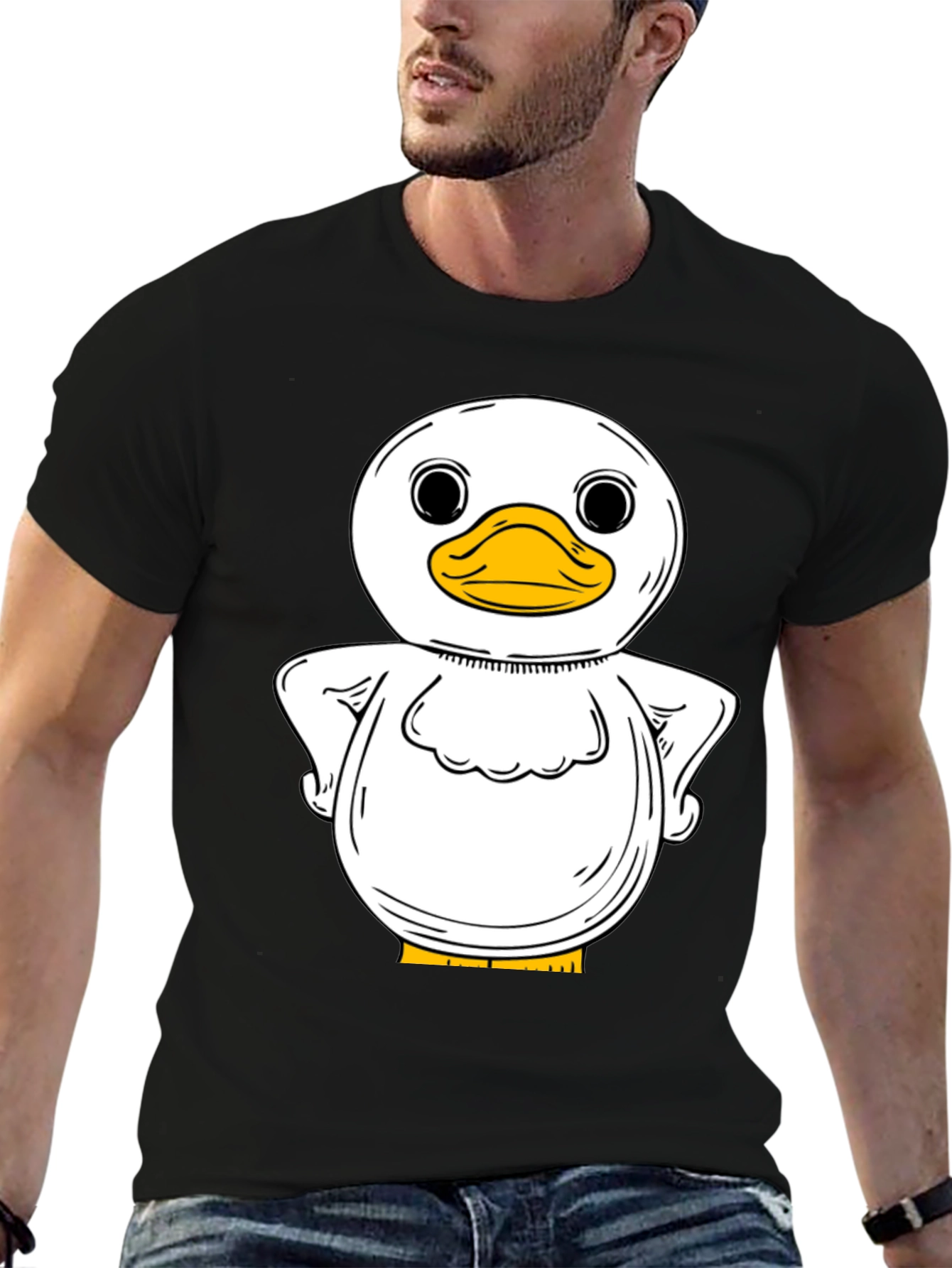 Duck Graphic T-Shirt - Quirky Black Tee