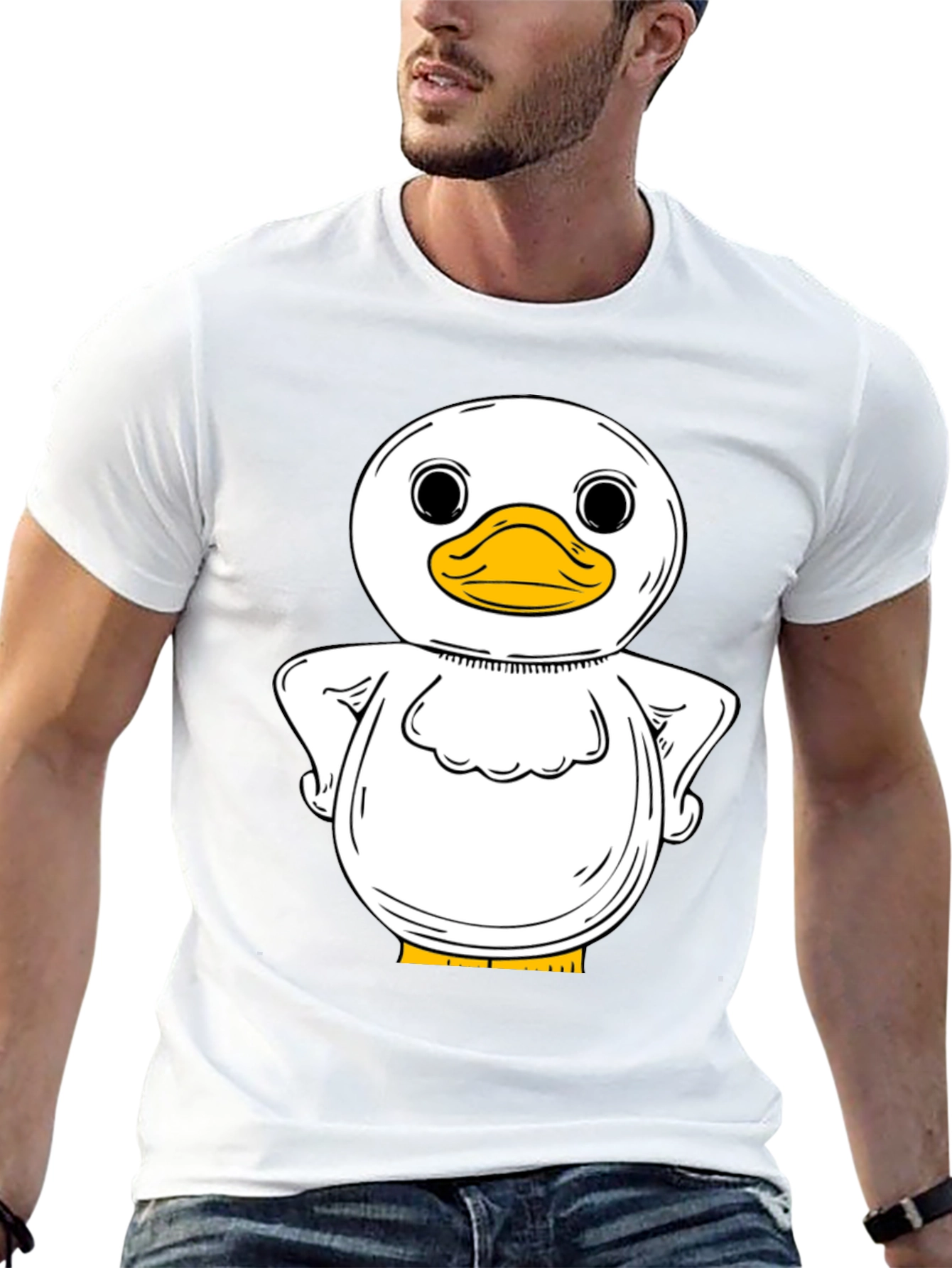 Duck Graphic T-Shirt - Quirky Black Tee