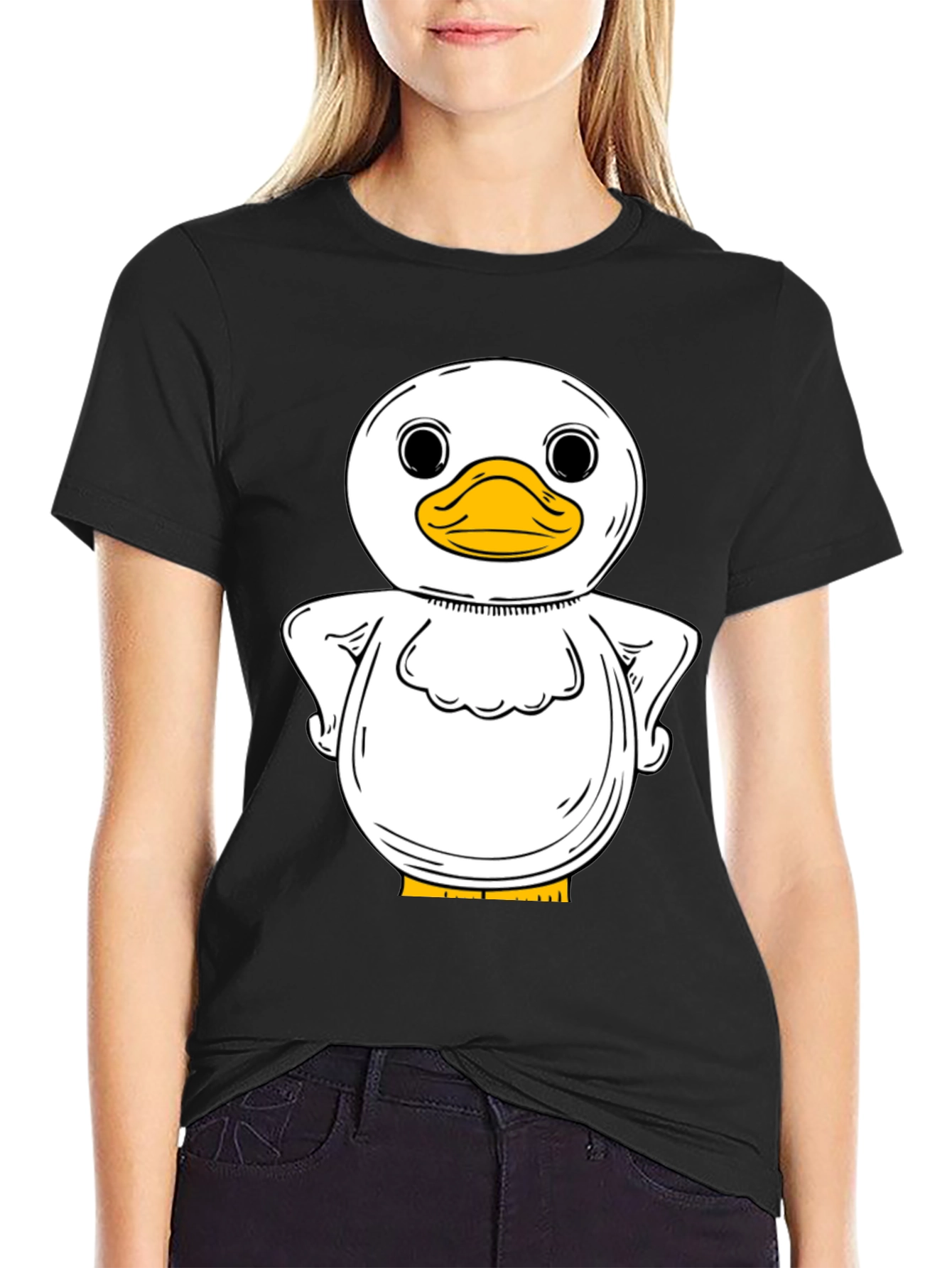 Duck Graphic T-Shirt - Quirky Black Tee