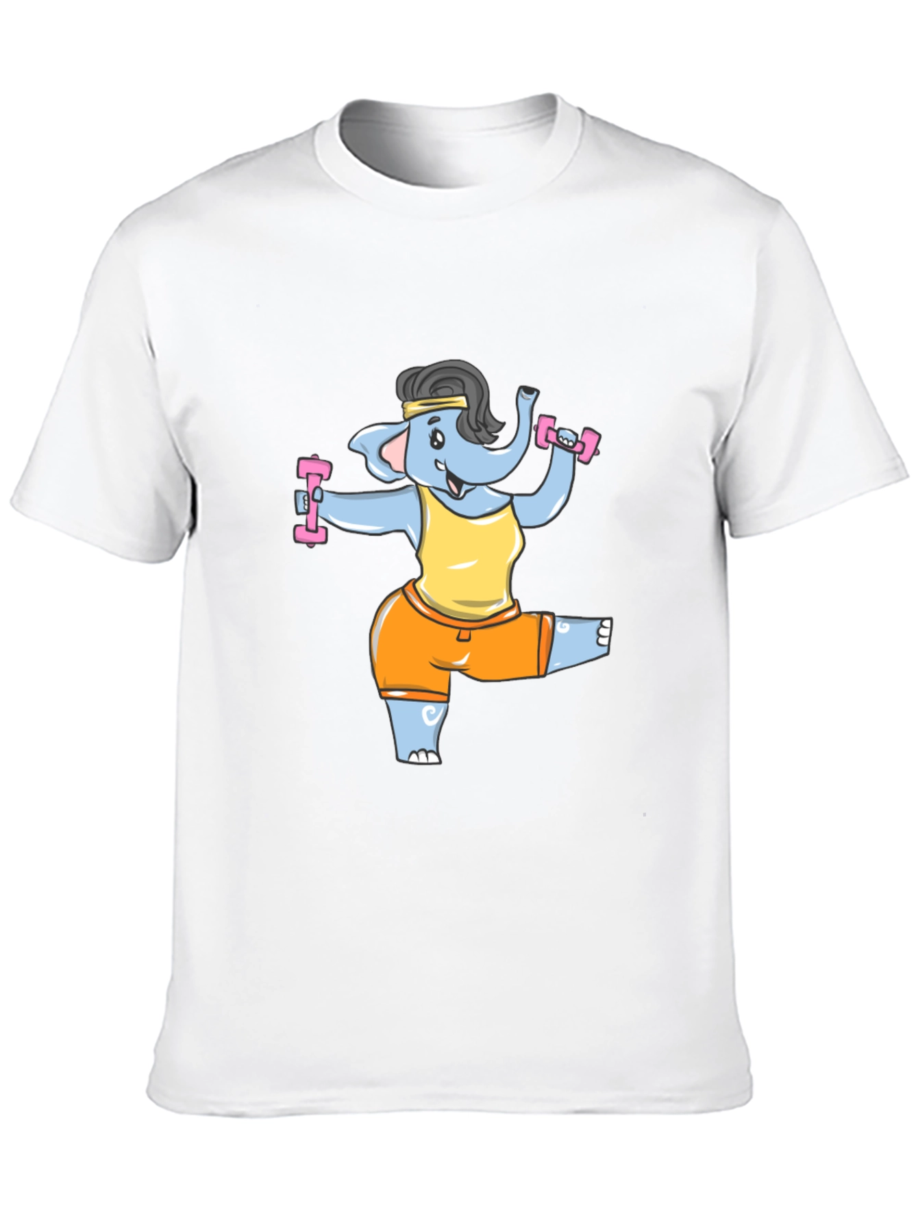 Funny Elephant Gym T-Shirt - Black