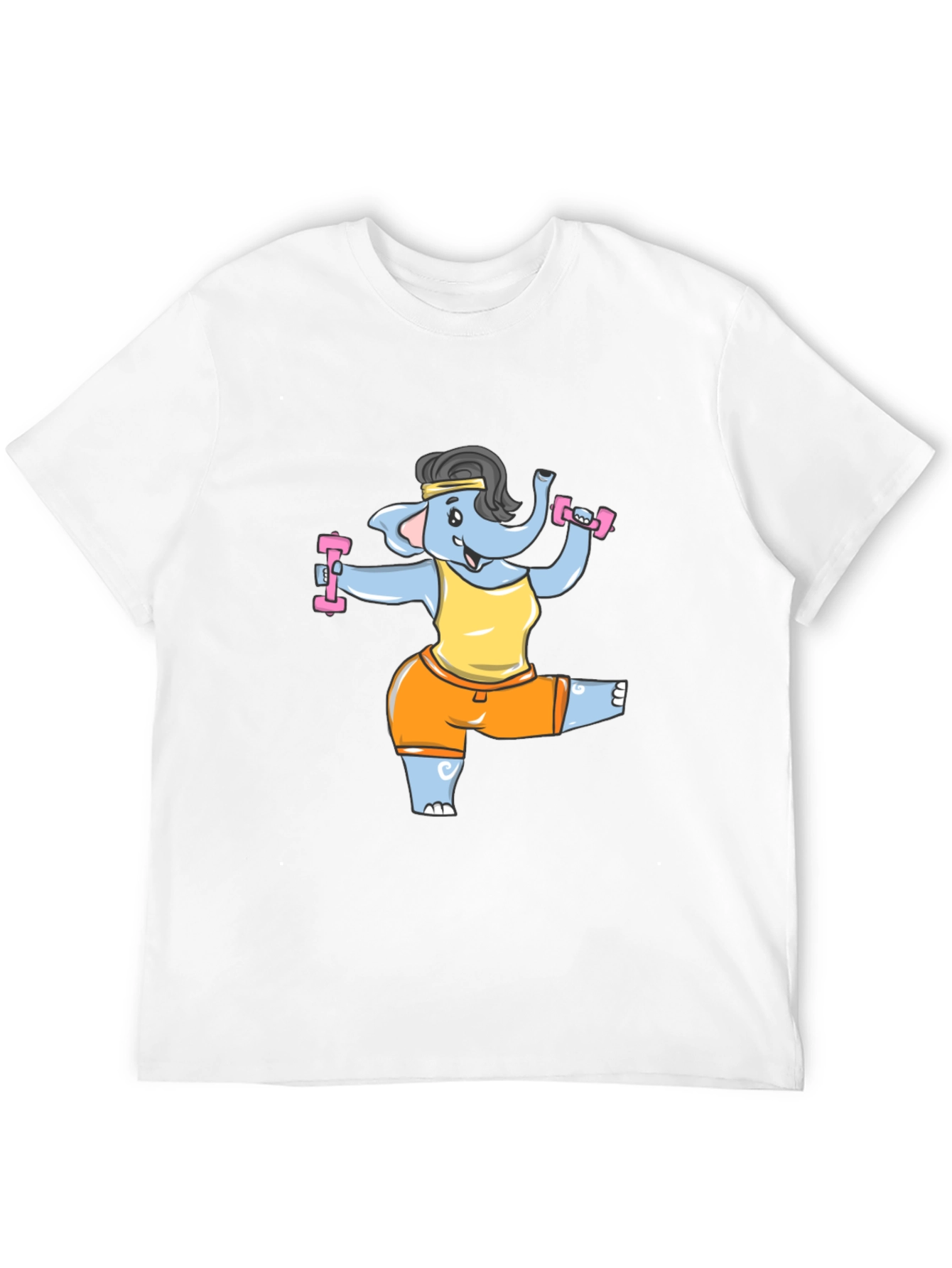 Funny Elephant Gym T-Shirt - Black