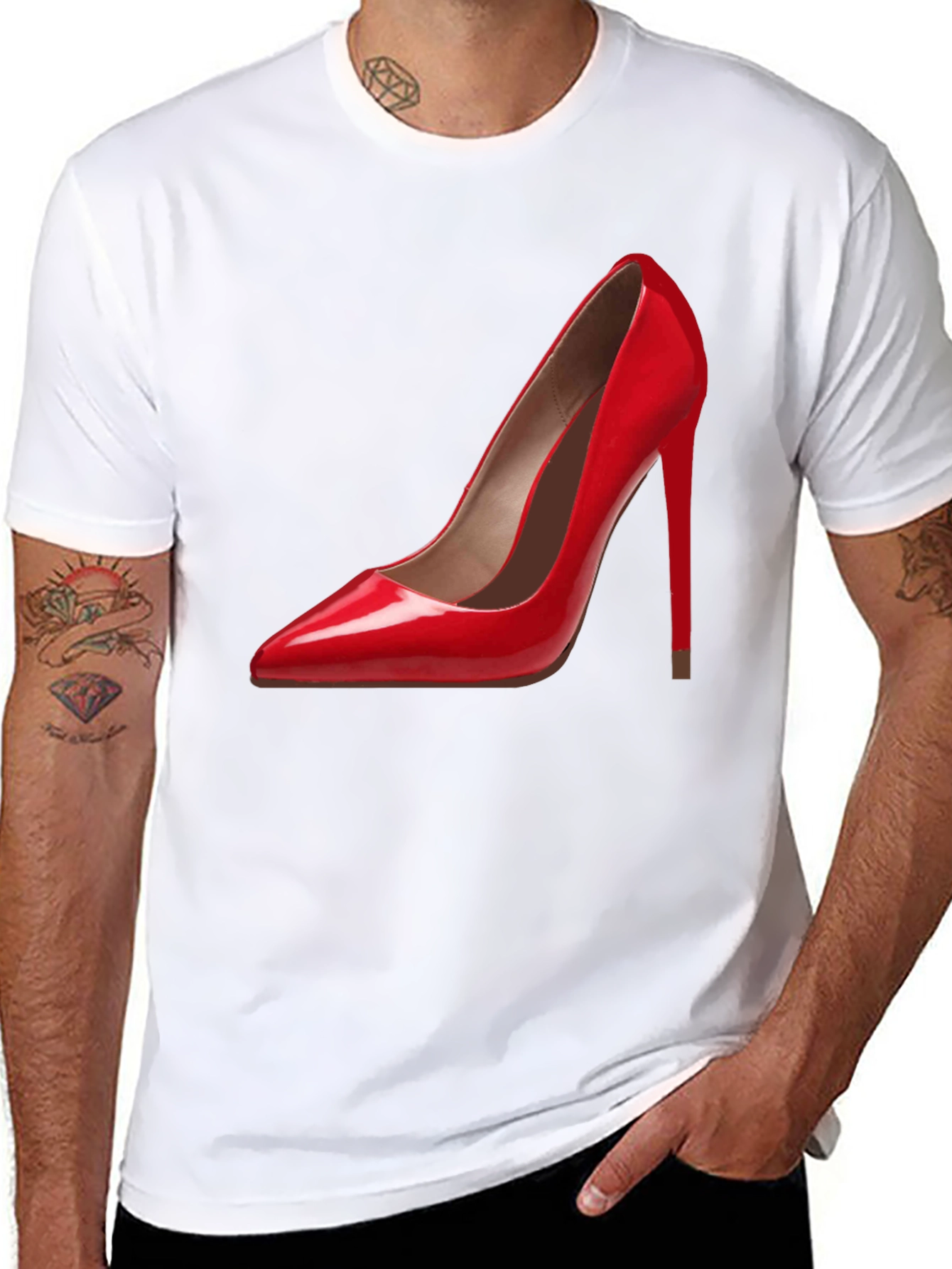 Red High Heel Shoe Graphic T-Shirt