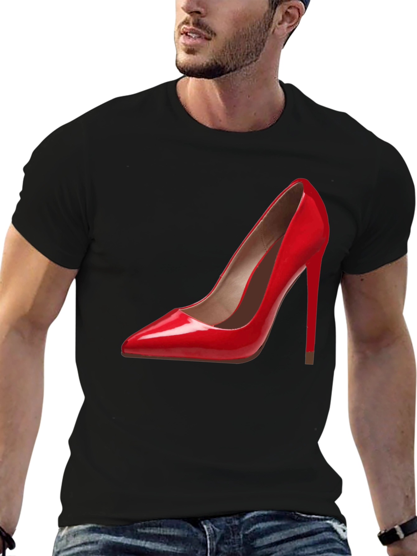 Red High Heel Shoe Graphic T-Shirt