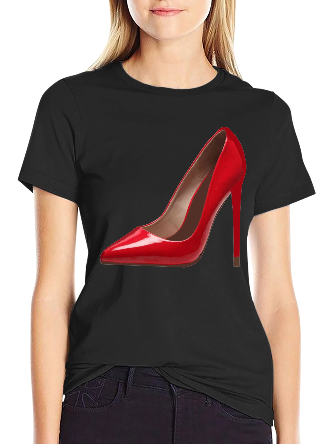 Red High Heel Shoe Graphic T-Shirt