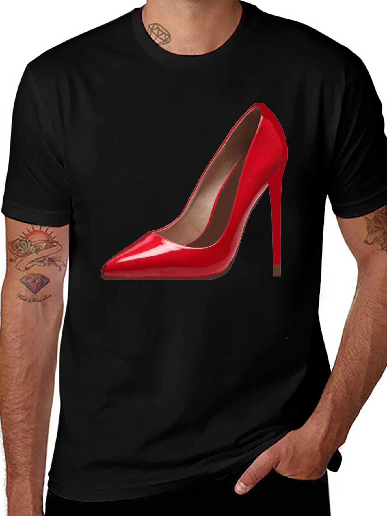 Red High Heel Shoe Graphic T-Shirt