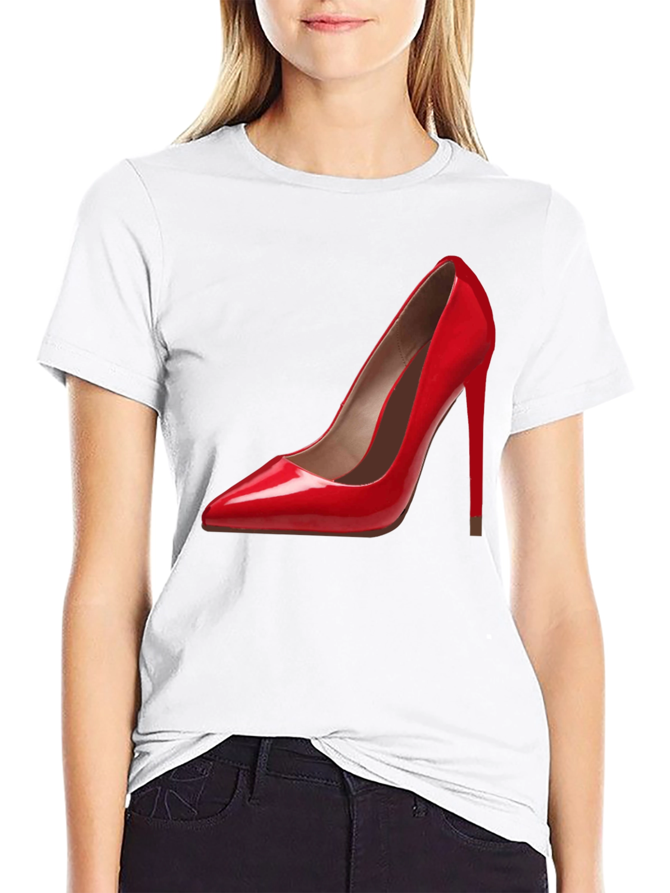 Red High Heel Shoe Graphic T-Shirt