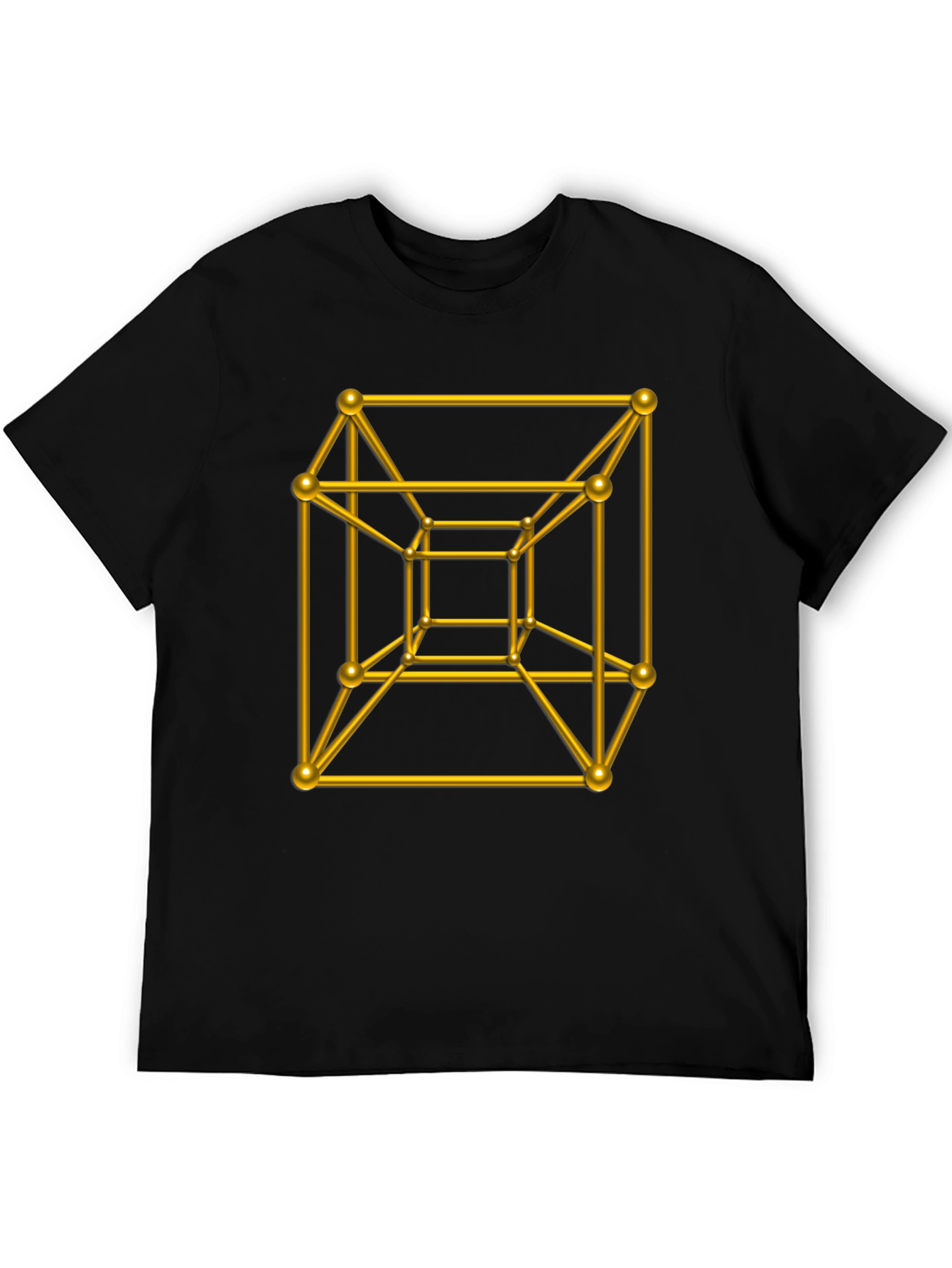 Geometric Cube T-Shirt - Black Graphic Tee