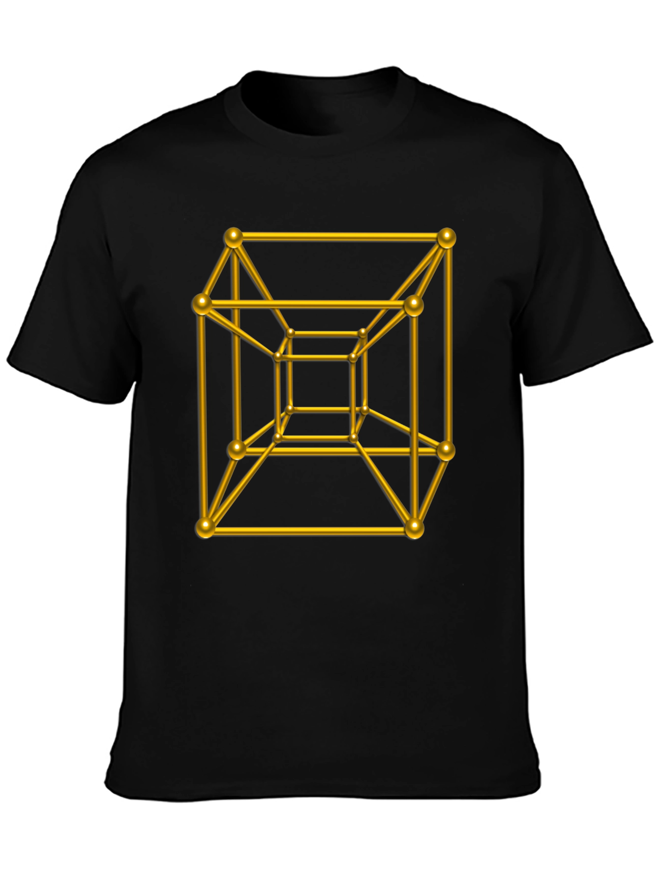 Geometric Cube T-Shirt - Black Graphic Tee
