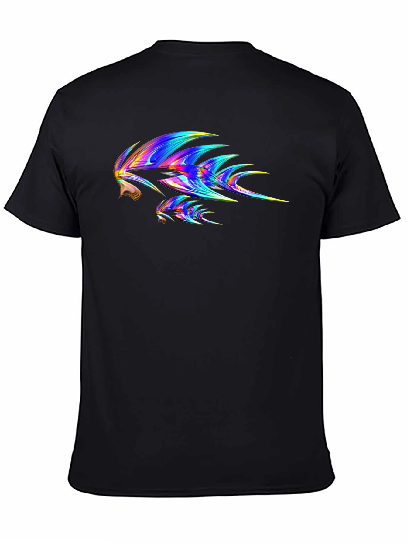 Abstract Tribal Print Black T-Shirt