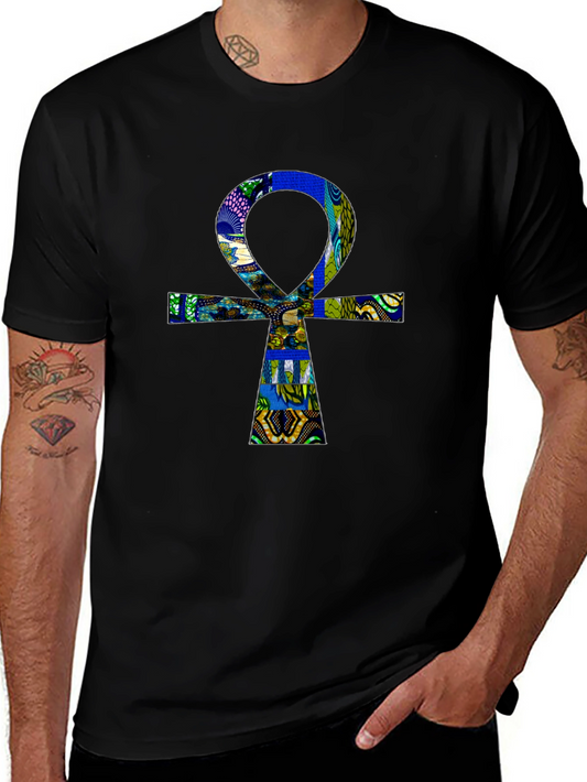 Ankh T-Shirt - Black Cotton Graphic Tee