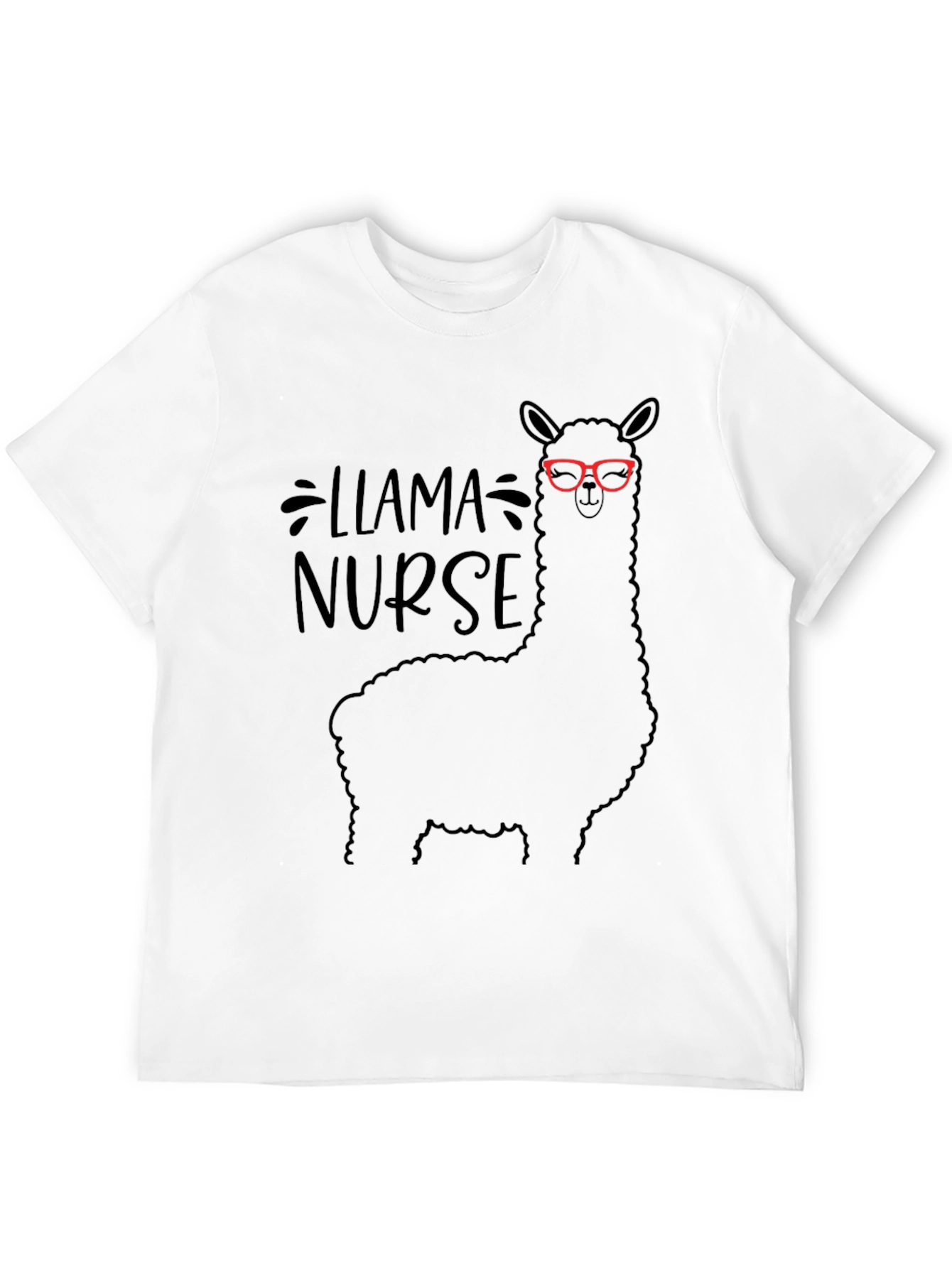 Llama Nurse T-Shirt - Funny Animal Graphic Tee