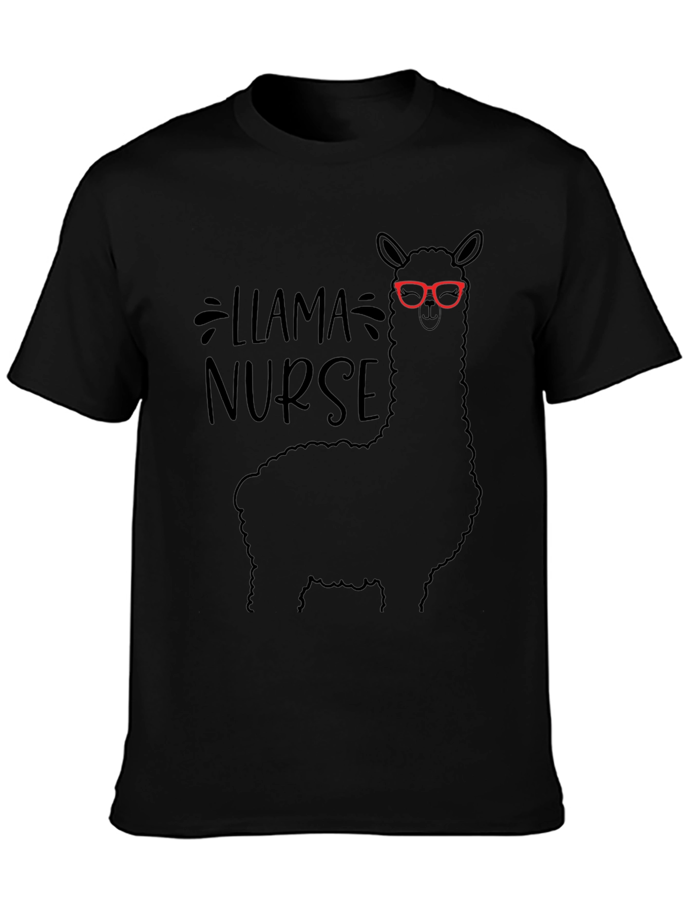 Llama Nurse T-Shirt - Funny Animal Graphic Tee