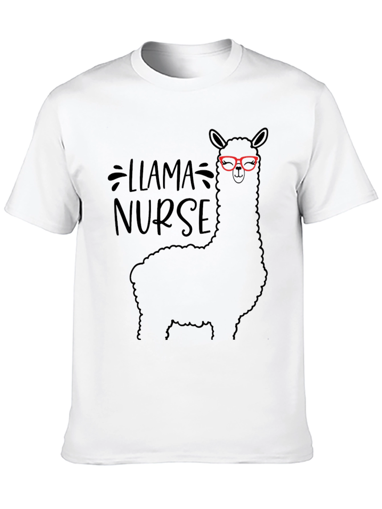 Llama Nurse T-Shirt - Funny Animal Graphic Tee