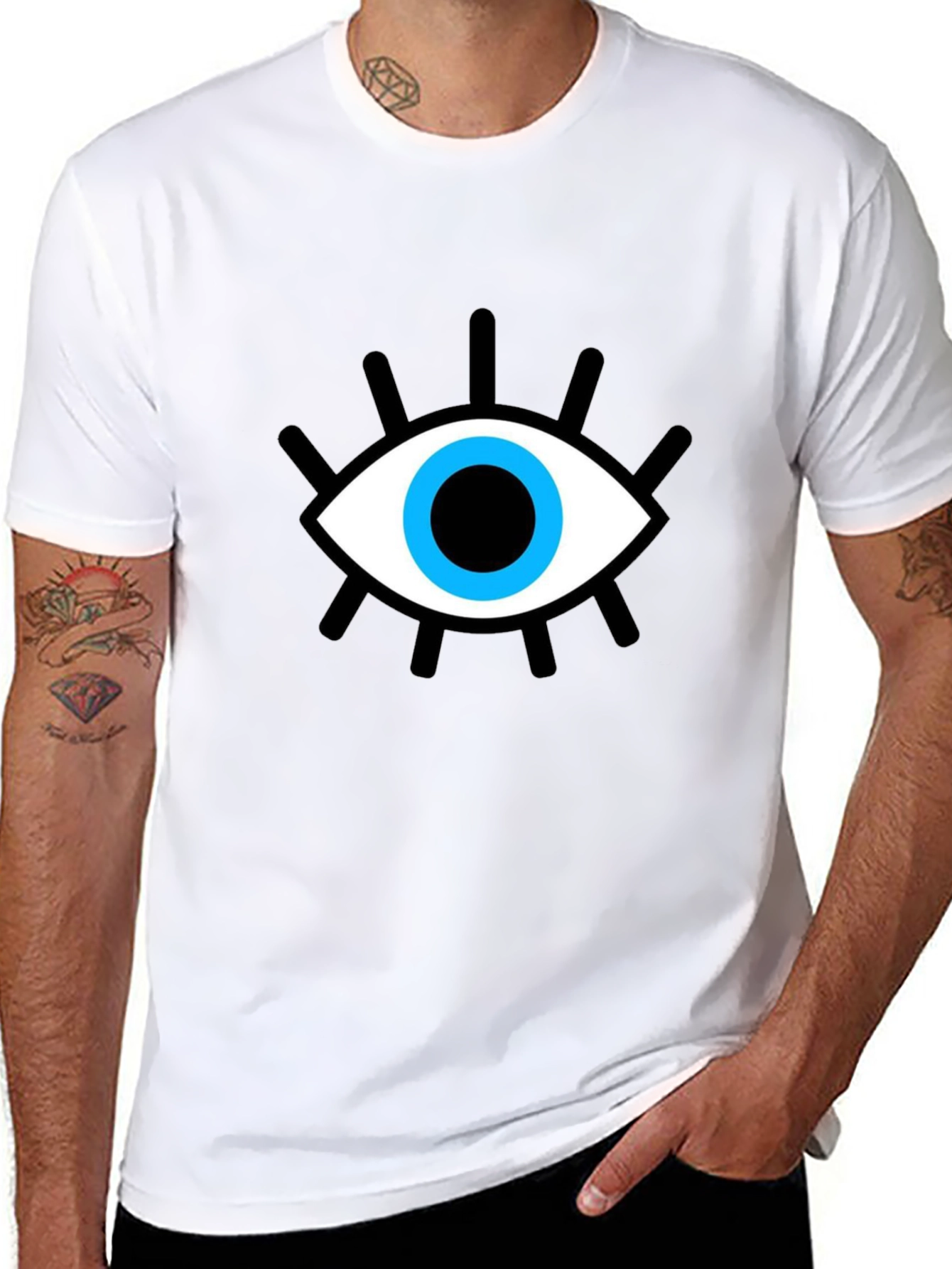 Evil Eye Graphic Black T-Shirt