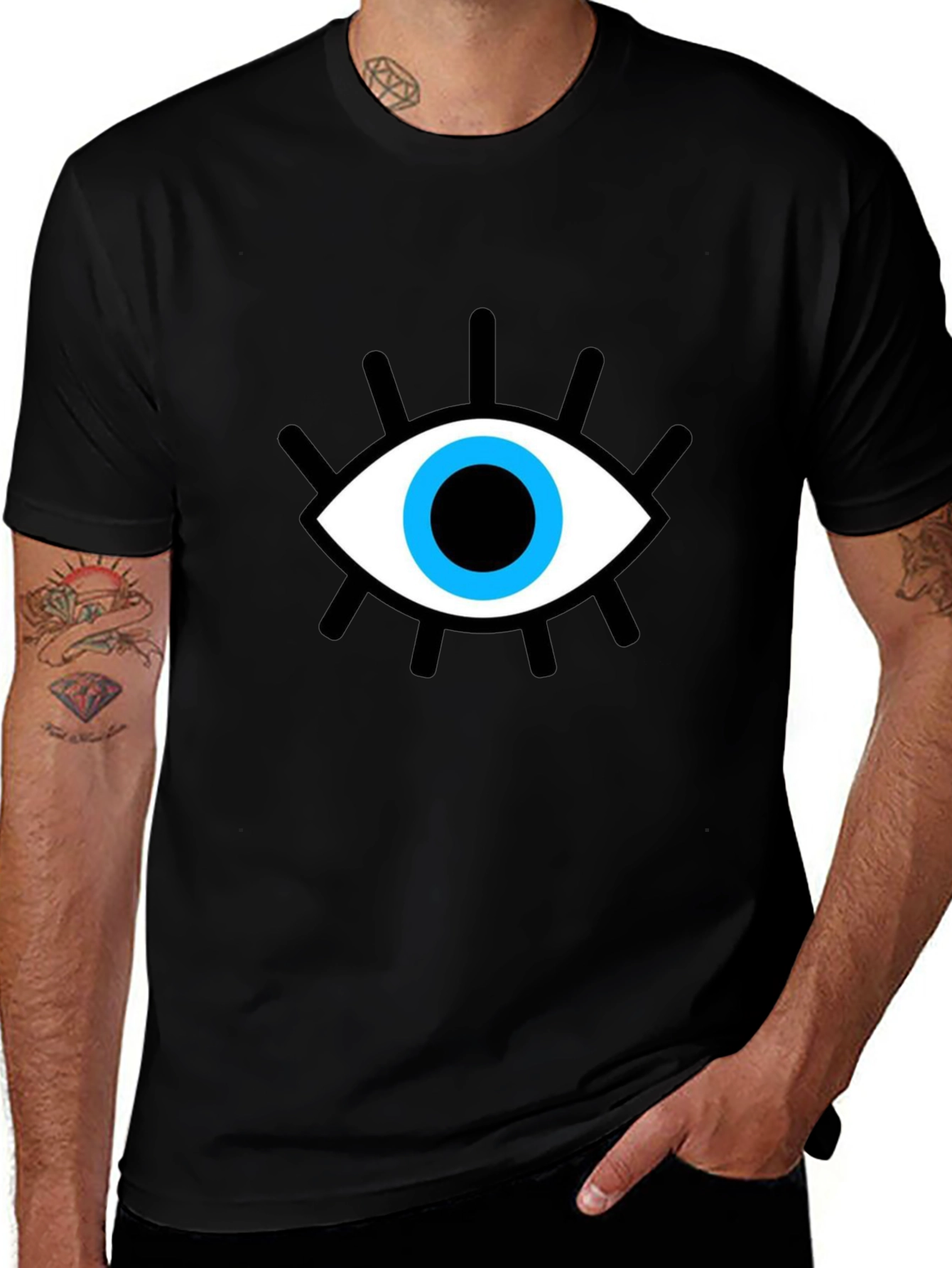 Evil Eye Graphic Black T-Shirt