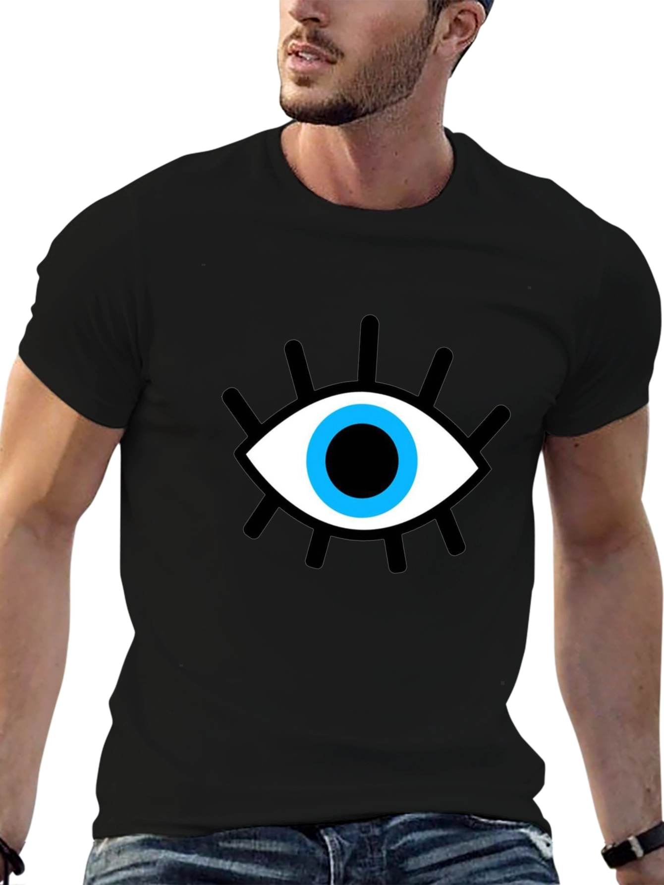 Evil Eye Graphic Black T-Shirt