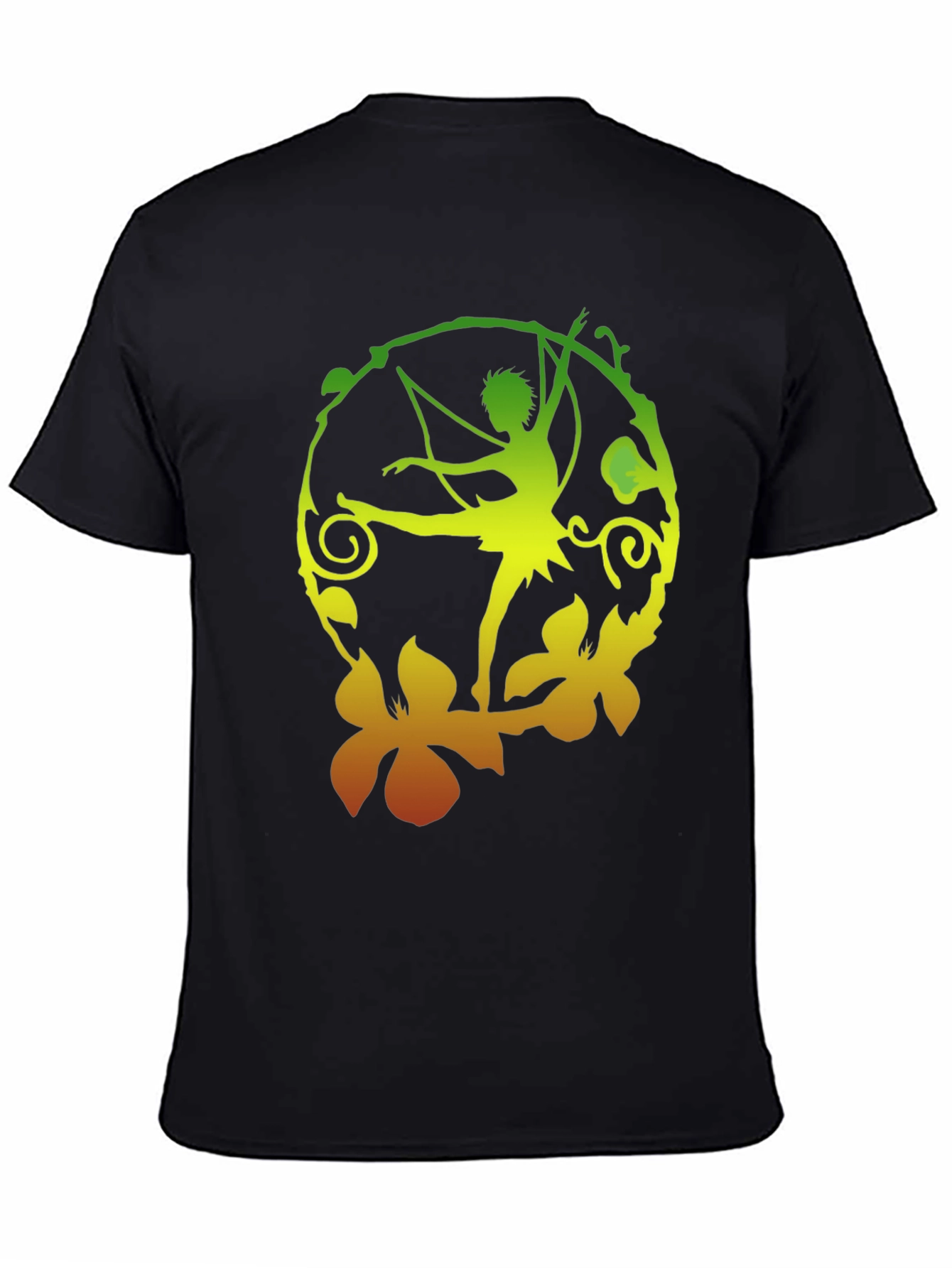 Fantasy Fairy Graphic Black T-Shirt
