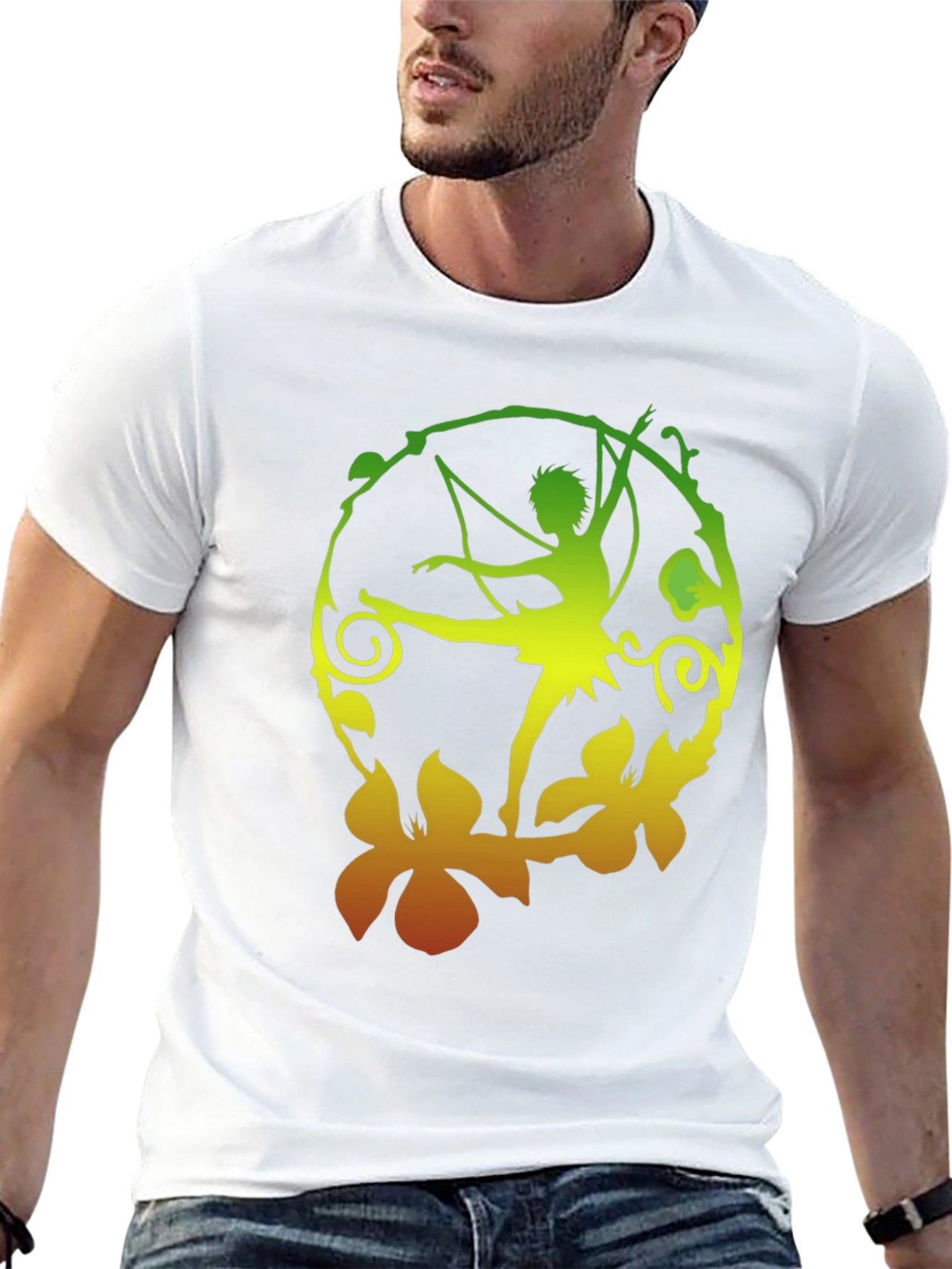 Fantasy Fairy Graphic Black T-Shirt