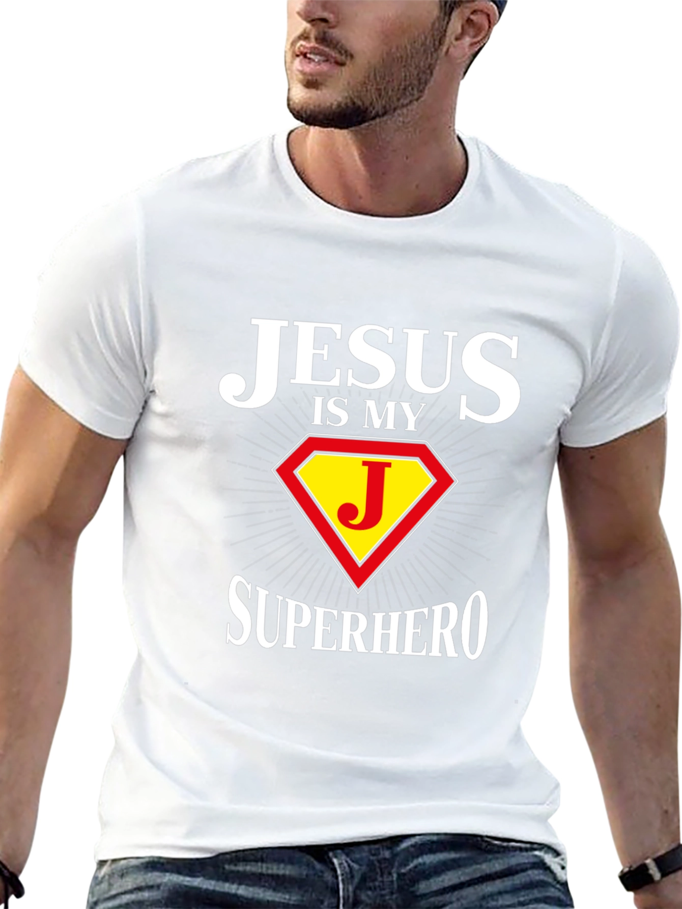 Jesus is My Superhero Graphic T-Shirt