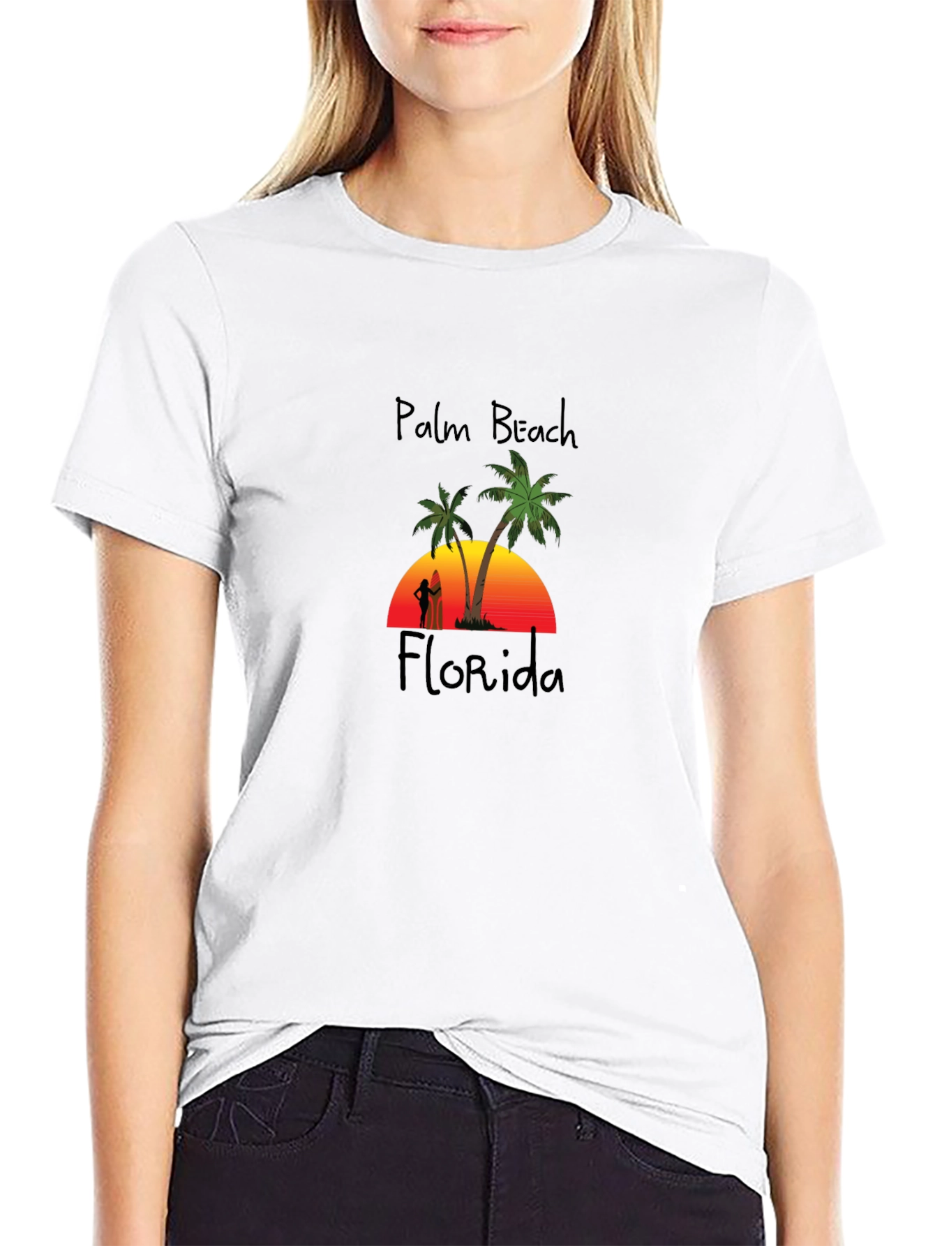Palm Beach Florida T-Shirt - Sunset Beach Design