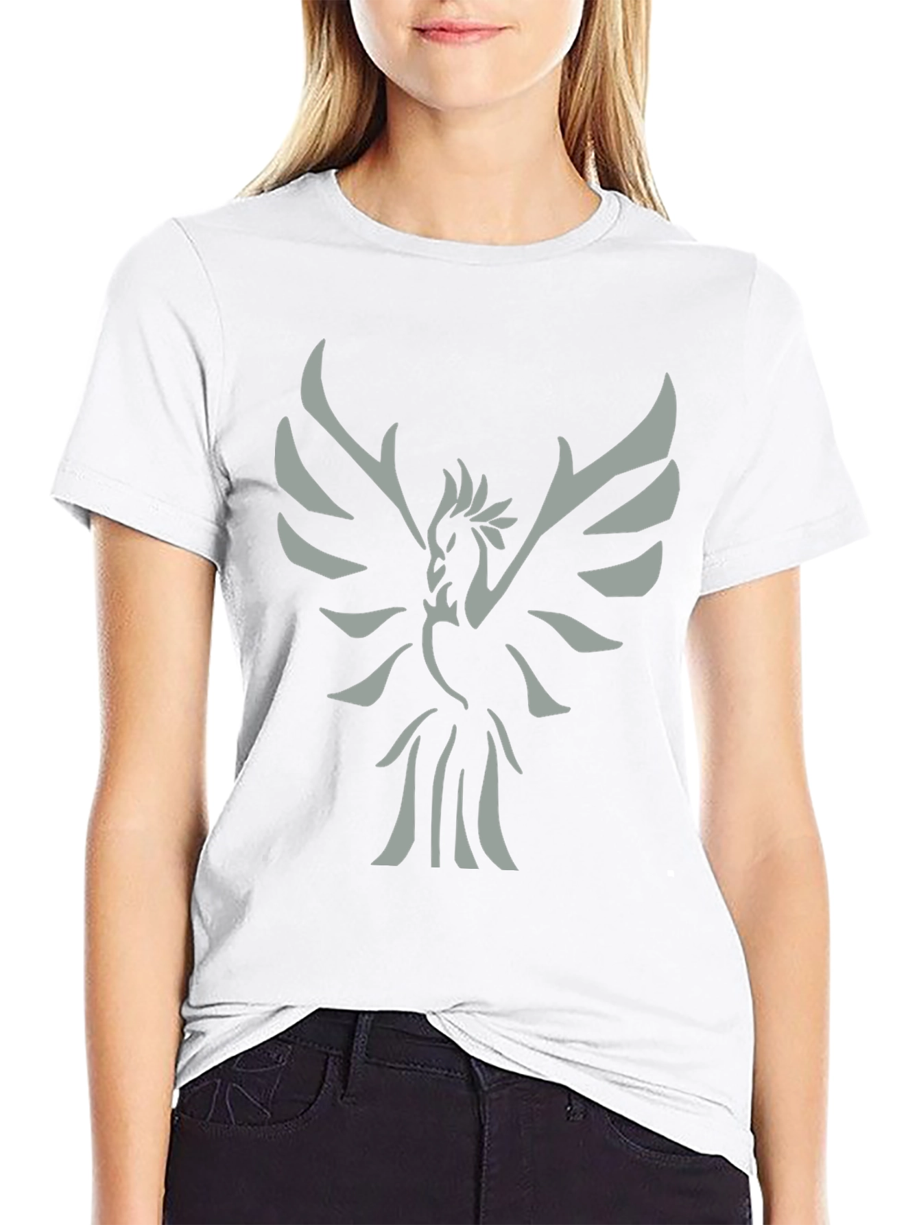 Phoenix Graphic Tee - Mens Black Cotton T-Shirt
