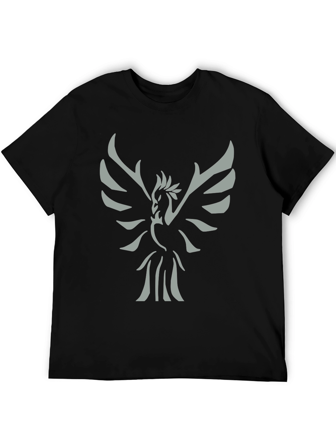 Phoenix Graphic Tee - Mens Black Cotton T-Shirt