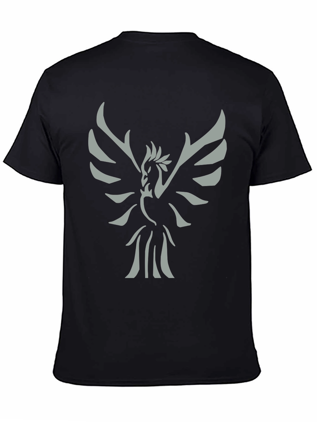 Phoenix Graphic Tee - Mens Black Cotton T-Shirt
