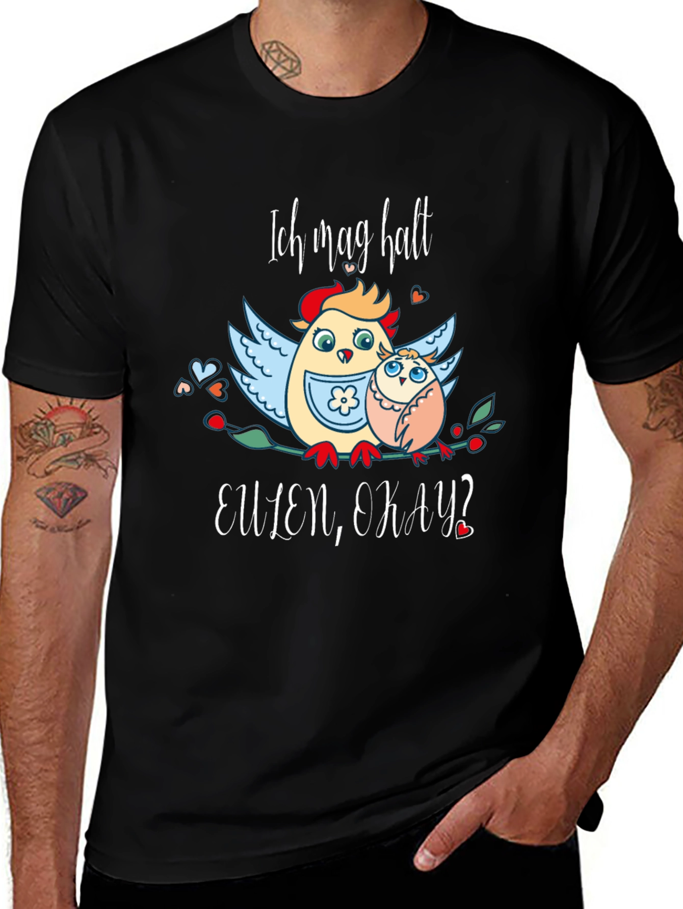 Ich Mag Halt Eulen Okay? Funny Owl T-Shirt