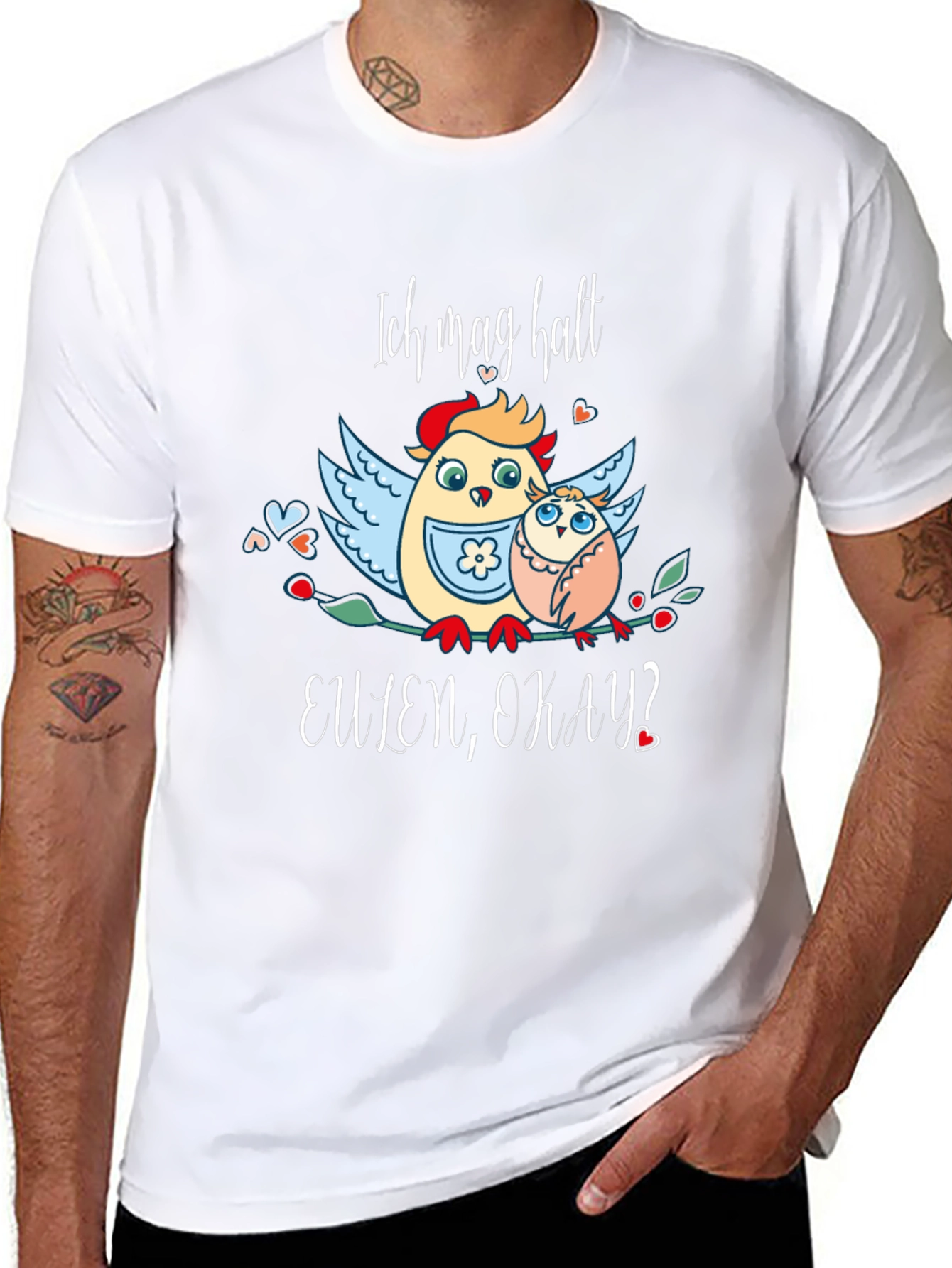 Ich Mag Halt Eulen Okay? Funny Owl T-Shirt