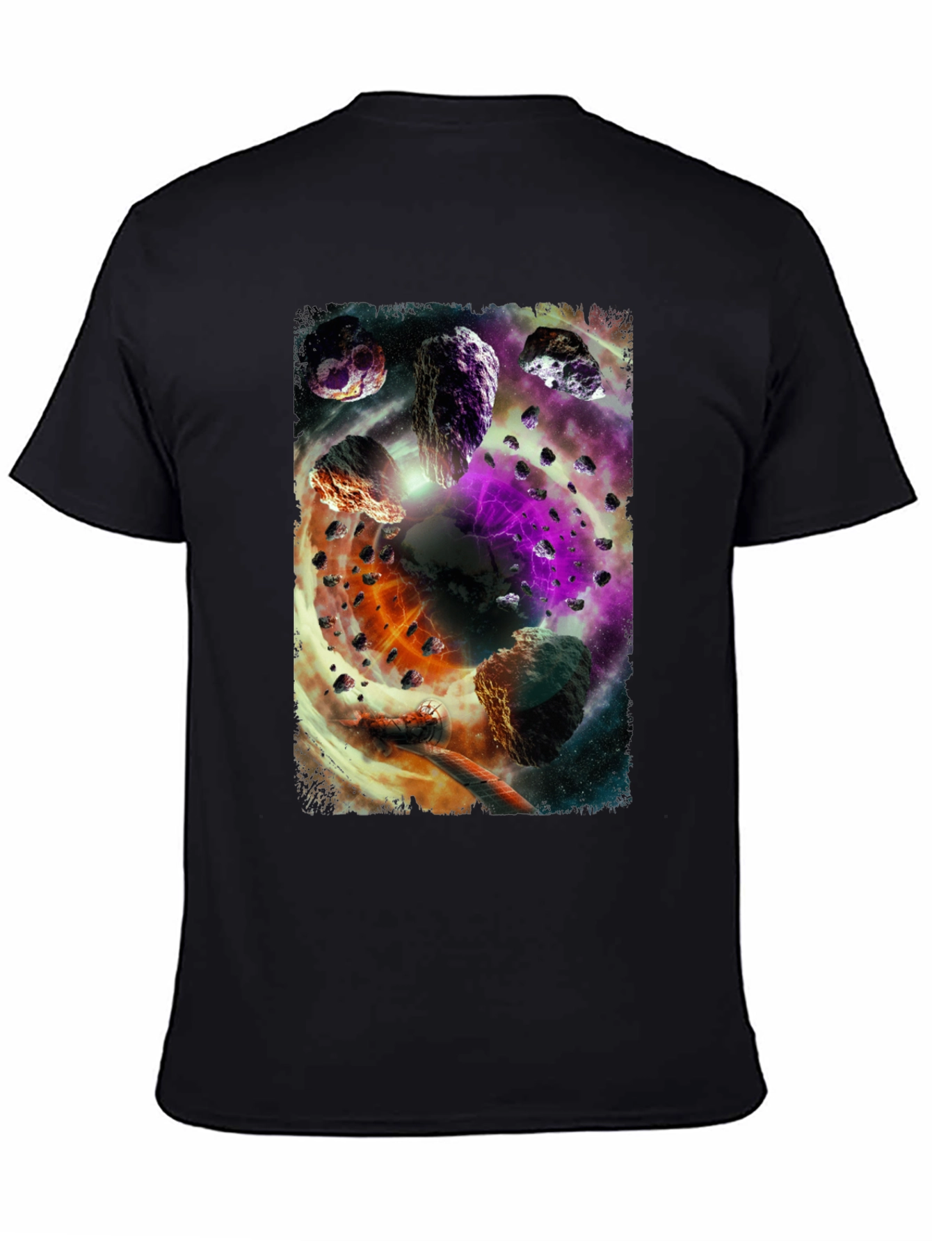 Asteroid Belt Graphic T-Shirt - Cosmic Design