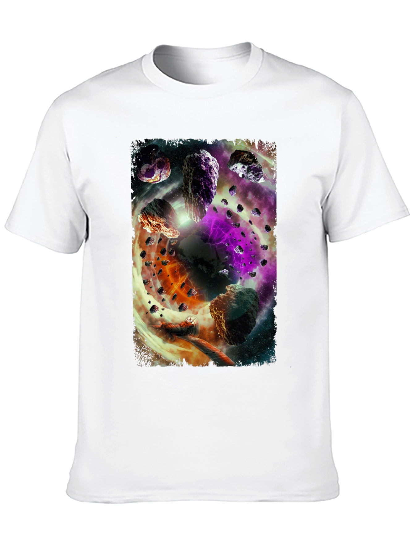 Asteroid Belt Graphic T-Shirt - Cosmic Design