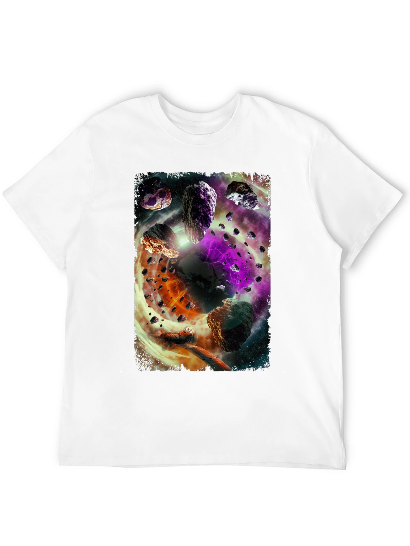 Asteroid Belt Graphic T-Shirt - Cosmic Design