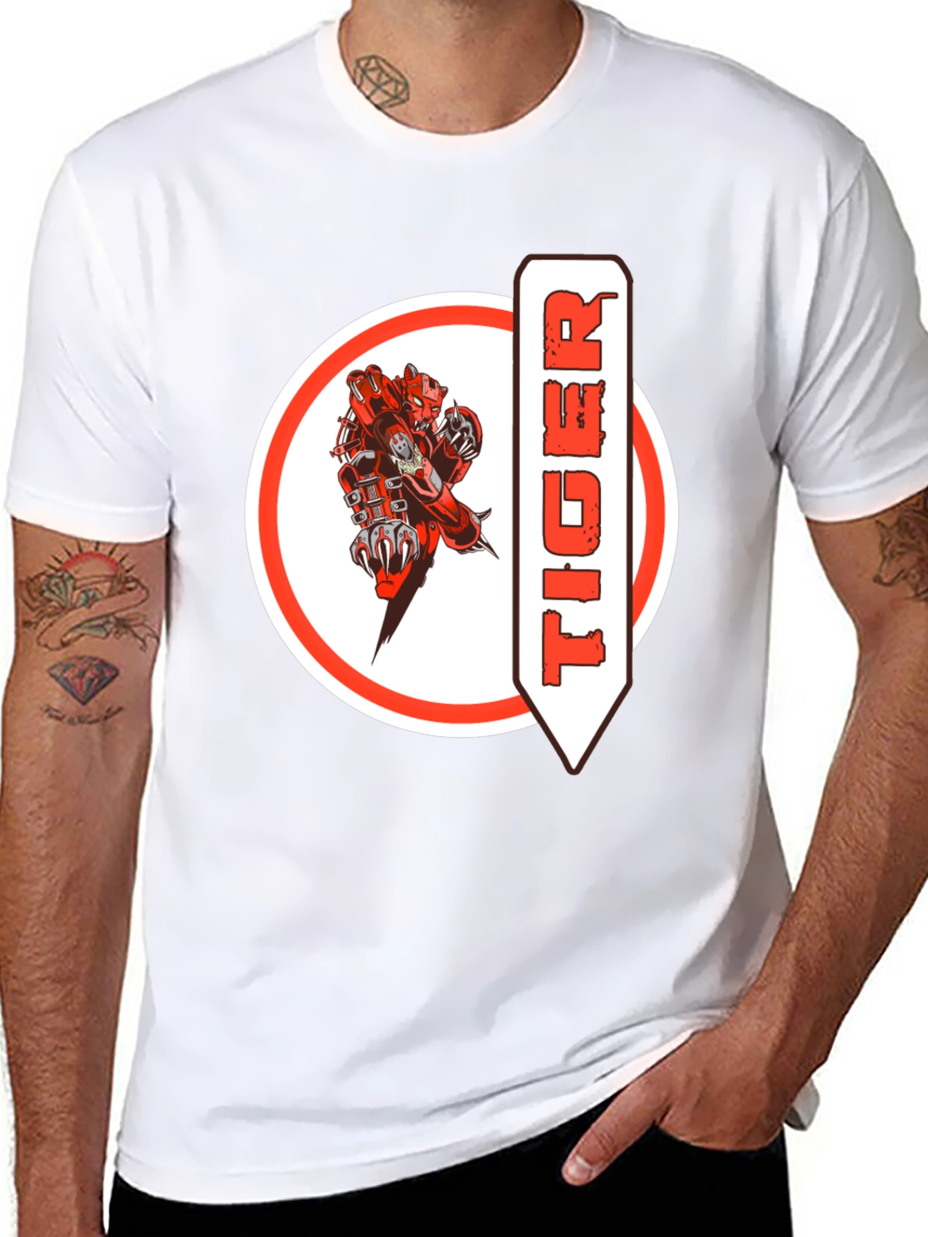 Tiger Graphic Black T-Shirt - Unique Design