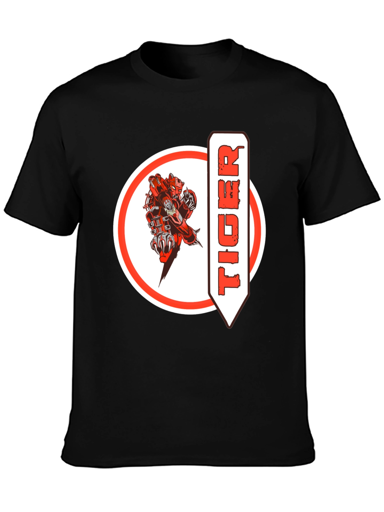 Tiger Graphic Black T-Shirt - Unique Design