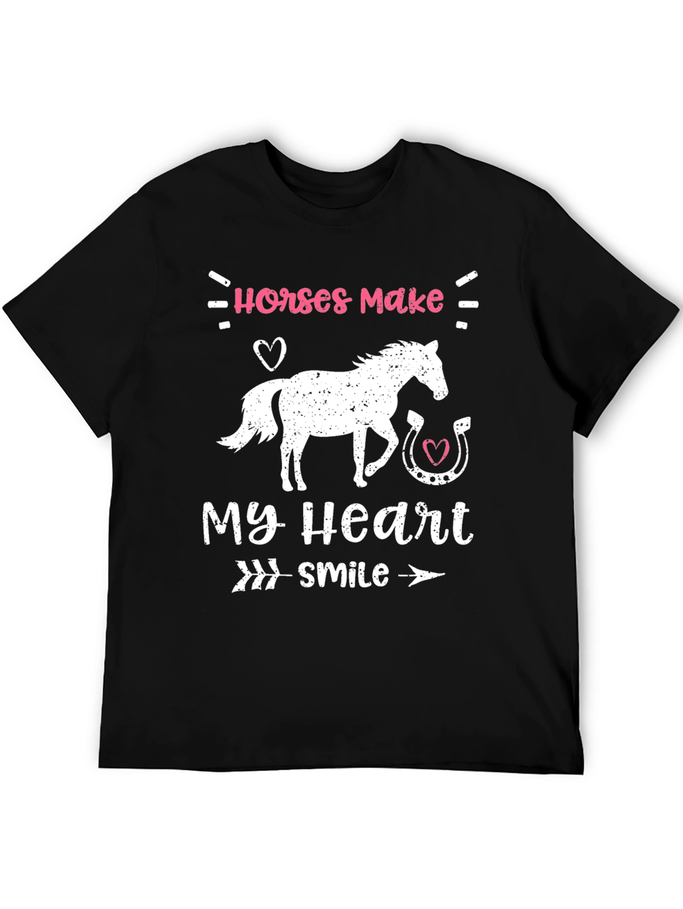 Horses Make My Heart Smile Graphic T-Shirt